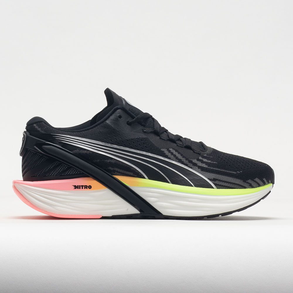 040231_3 Puma Run XX NITRO Womens Puma Black/Koral Ice/Speed Green - Image 1