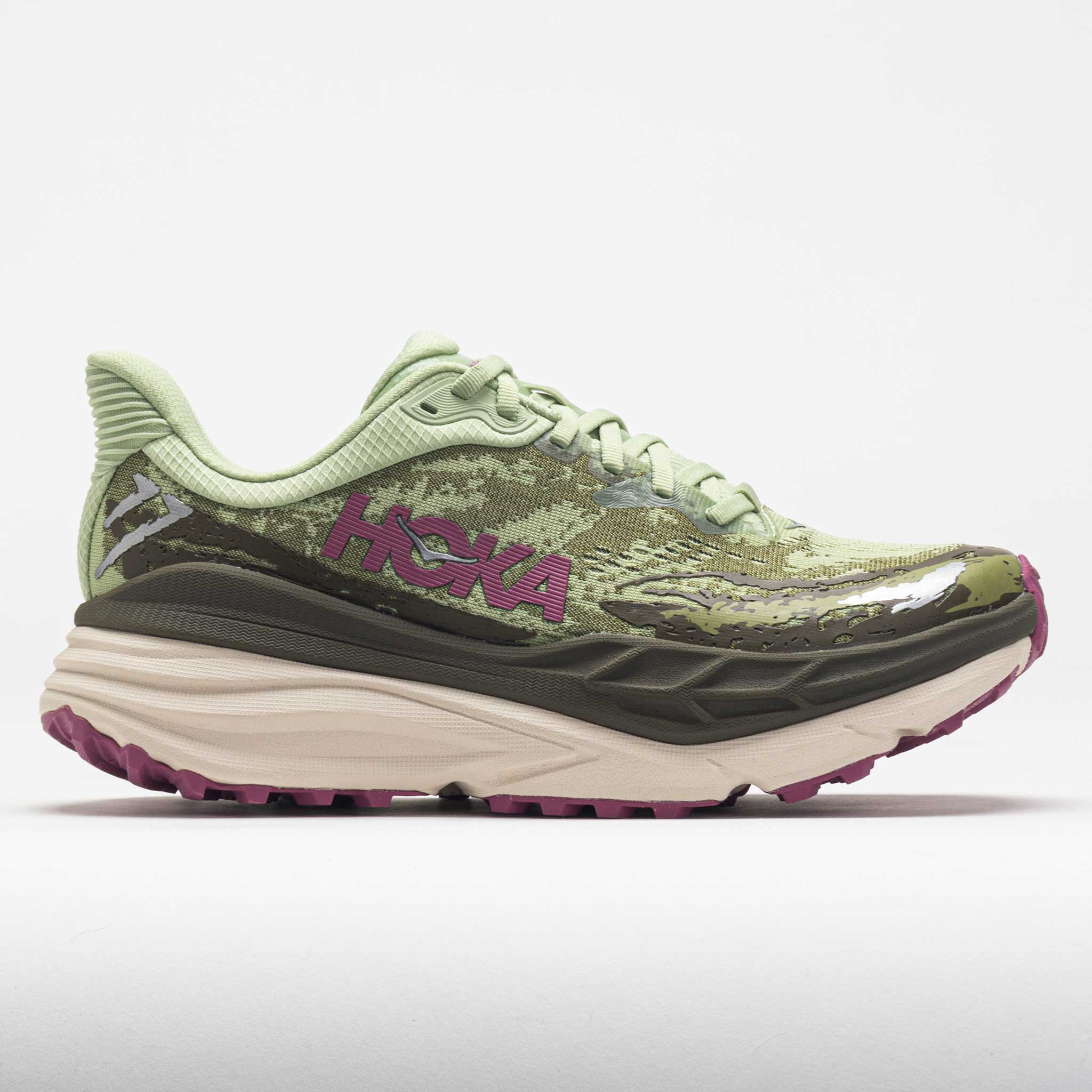 040978_3 HOKA Stinson 7 Womens Seed Green/Beet Root - Image 1