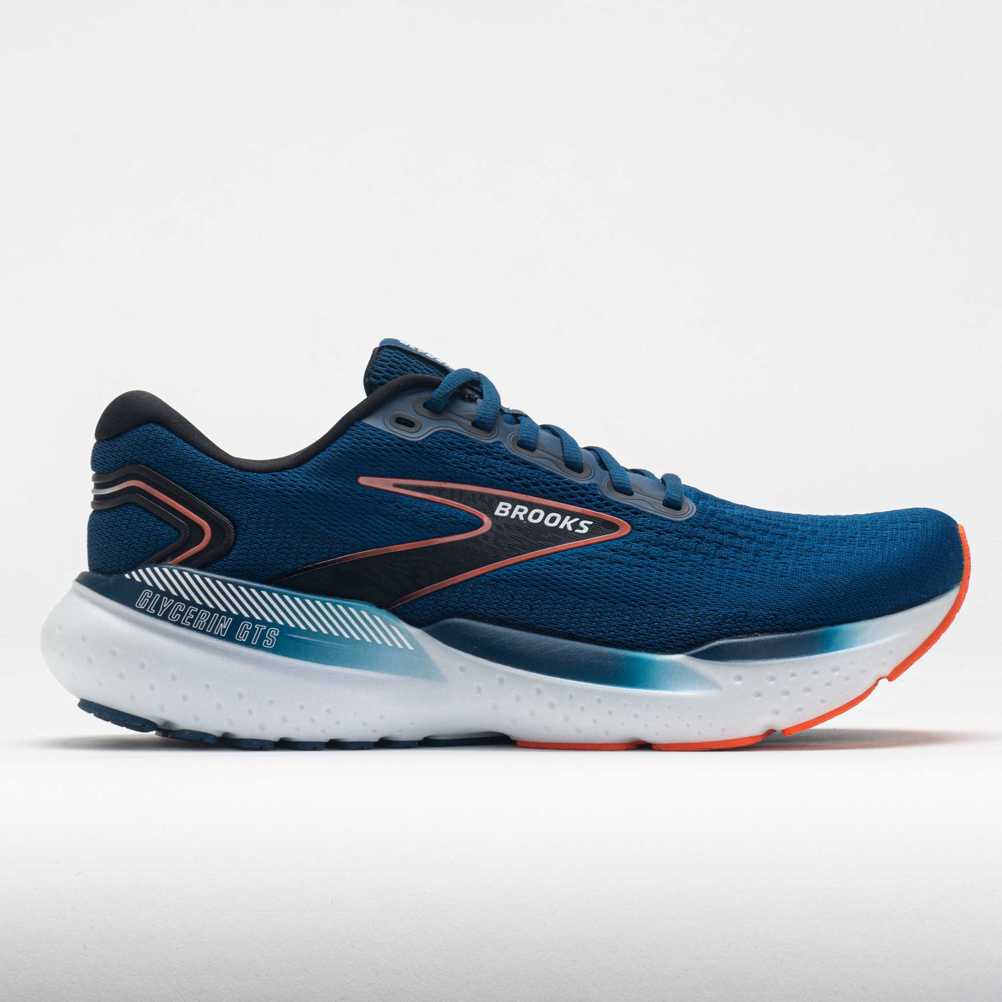 041114_3 Brooks Glycerin GTS 21 Mens Blue Opal/Black/Nasturtium - Image 1