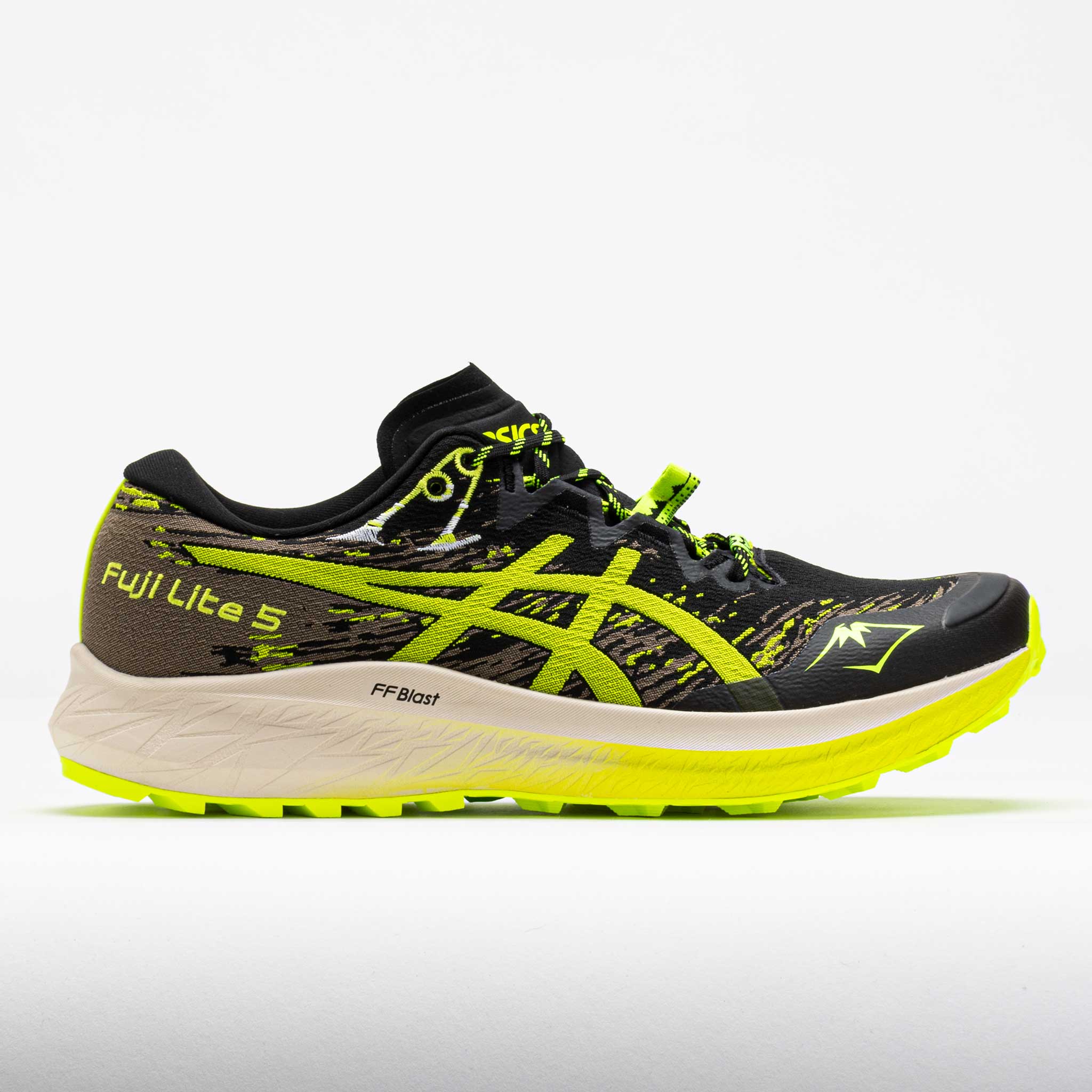 041537_3 ASICS Fuji Lite 5 Mens Black/Safety Yellow - Image 1