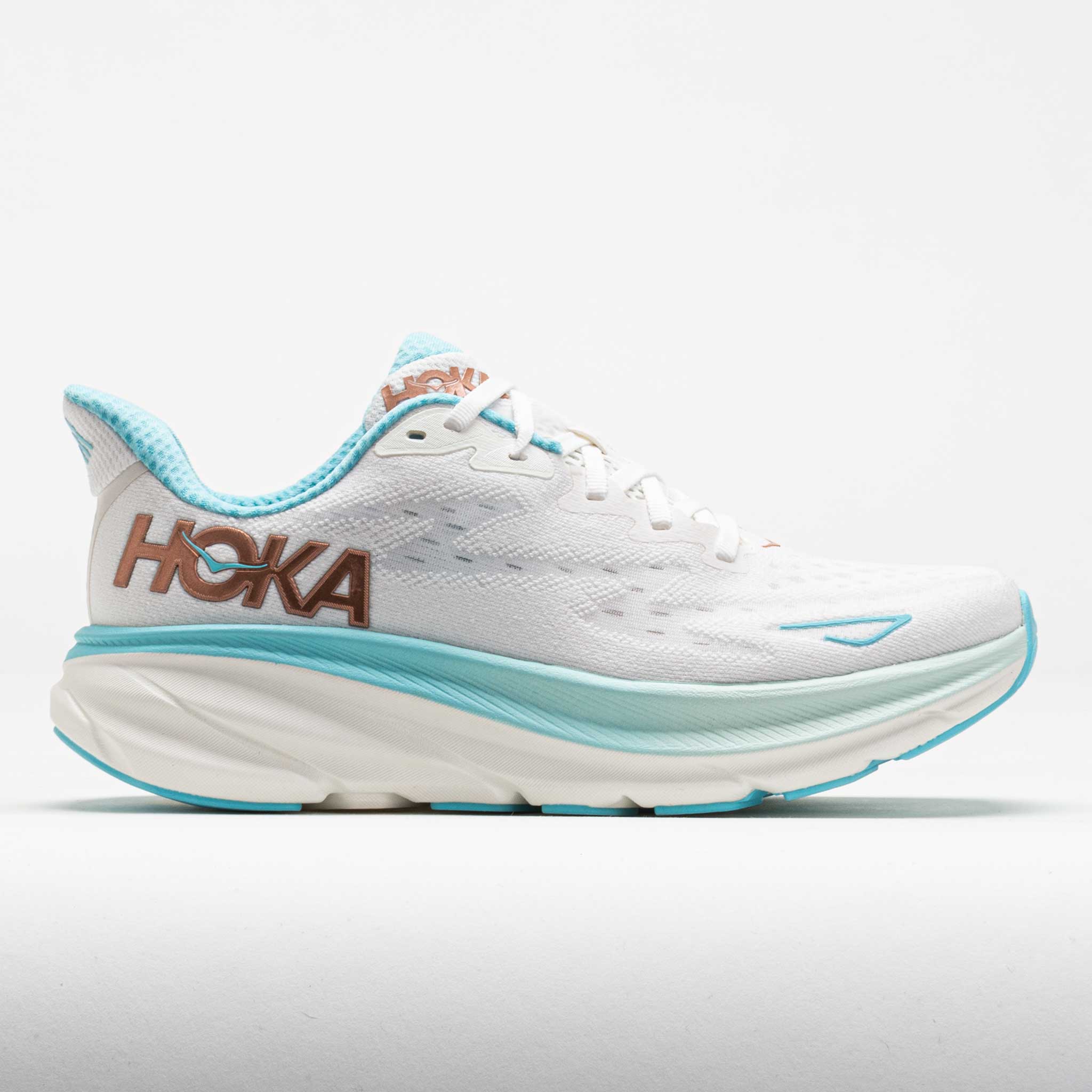 041709_3 HOKA Clifton 9 Womens Frost/Rose Gold - Image 1