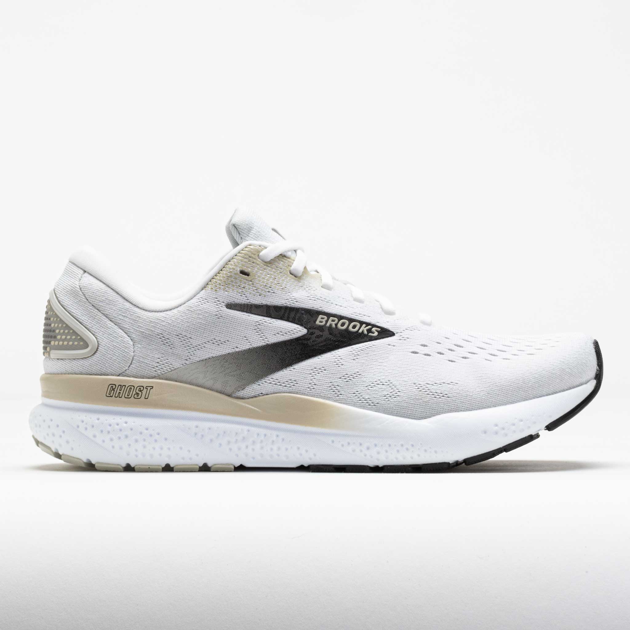 041787_3 Brooks Ghost 16 Mens White/Cream/Pink - Image 1