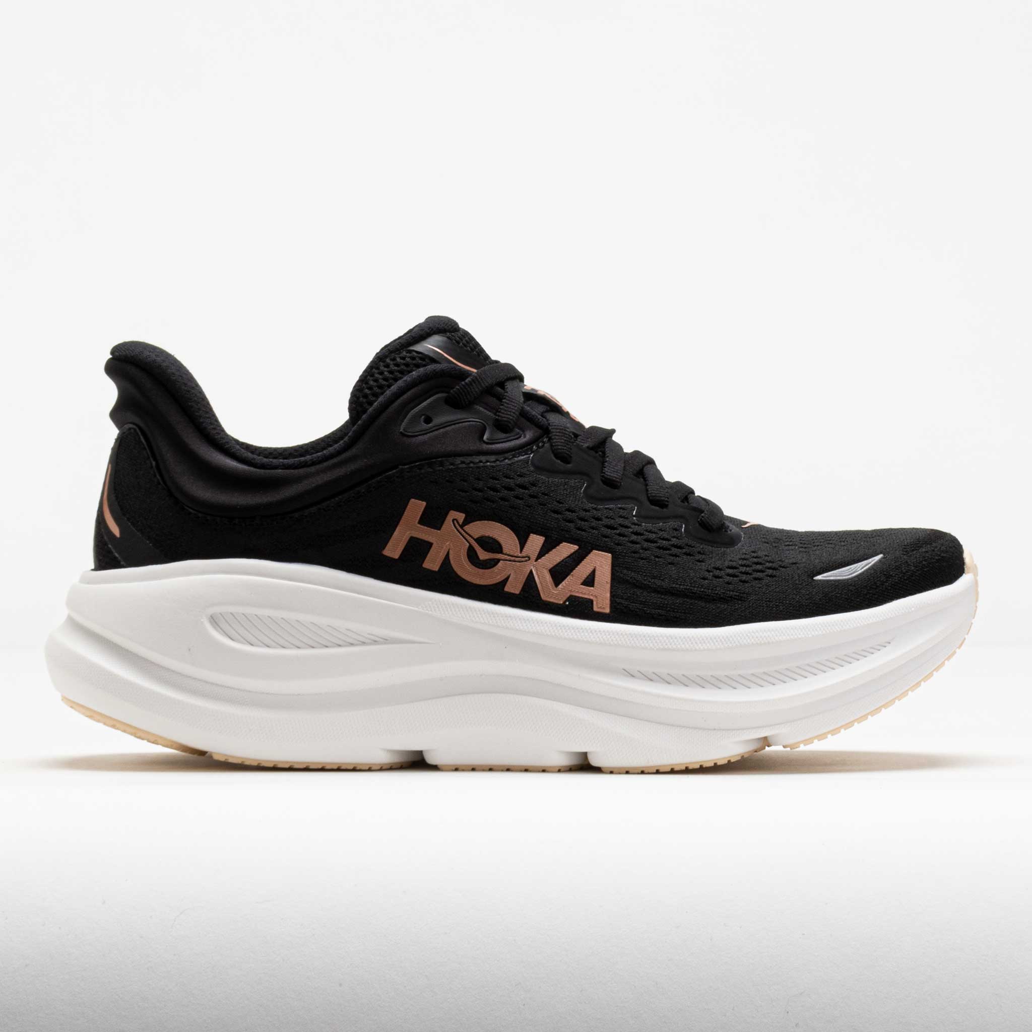 042189_3 HOKA Bondi 9 Womens Black/Rose Gold - Image 1