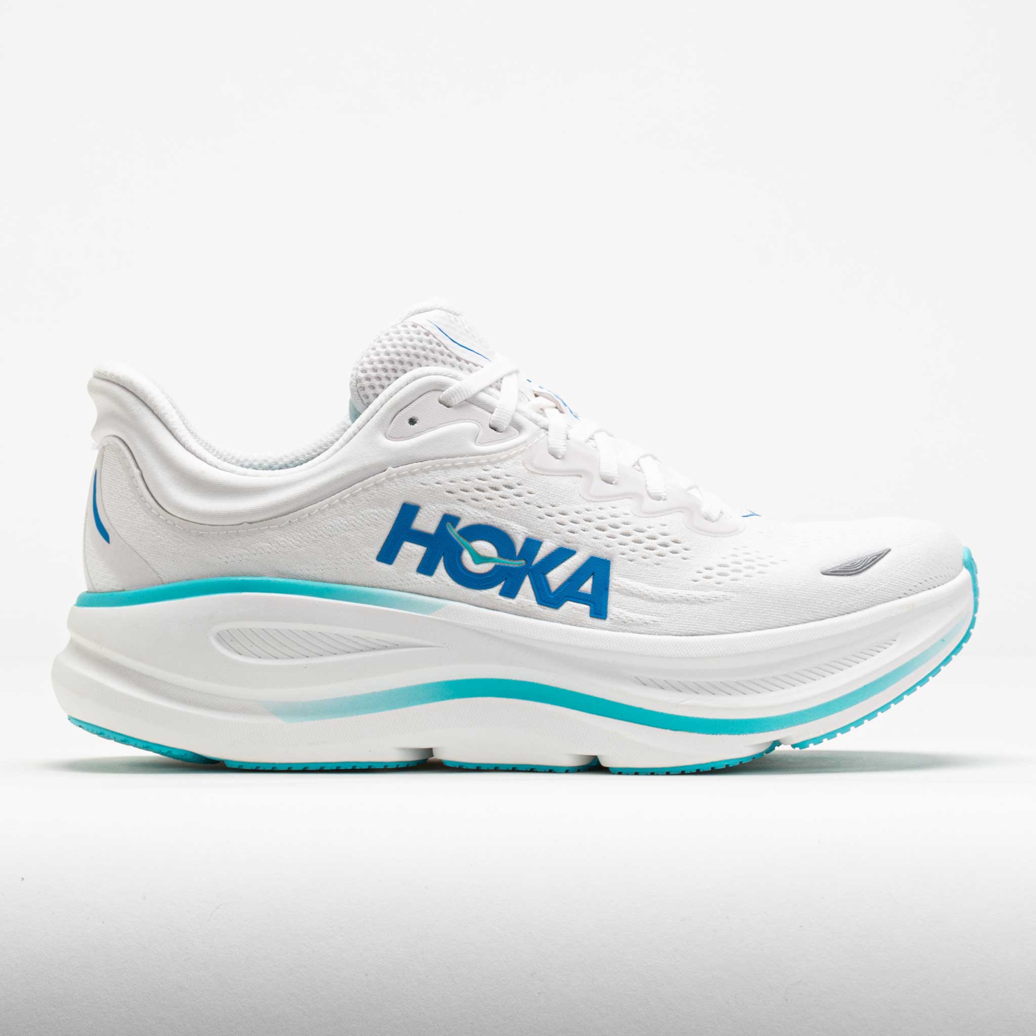 042212_3 HOKA Bondi 9 Mens White/HOKA Blue - Image 1