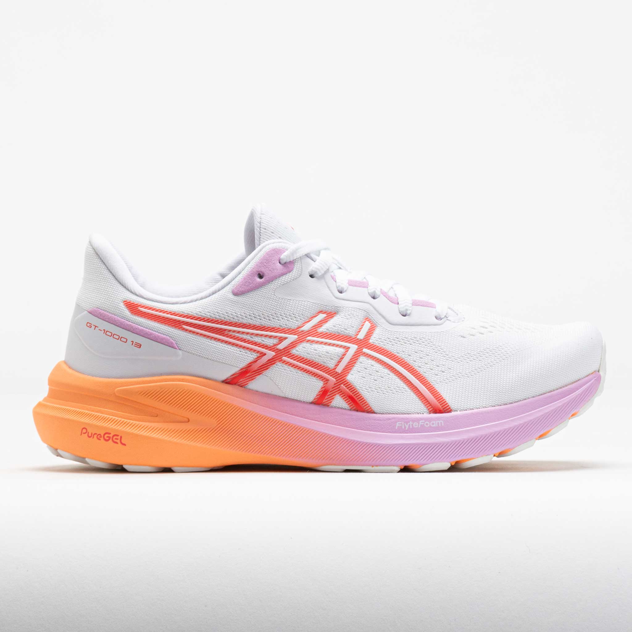 042338_3 ASICS GT-1000 13 Womens White/Coral Reef - Image 1