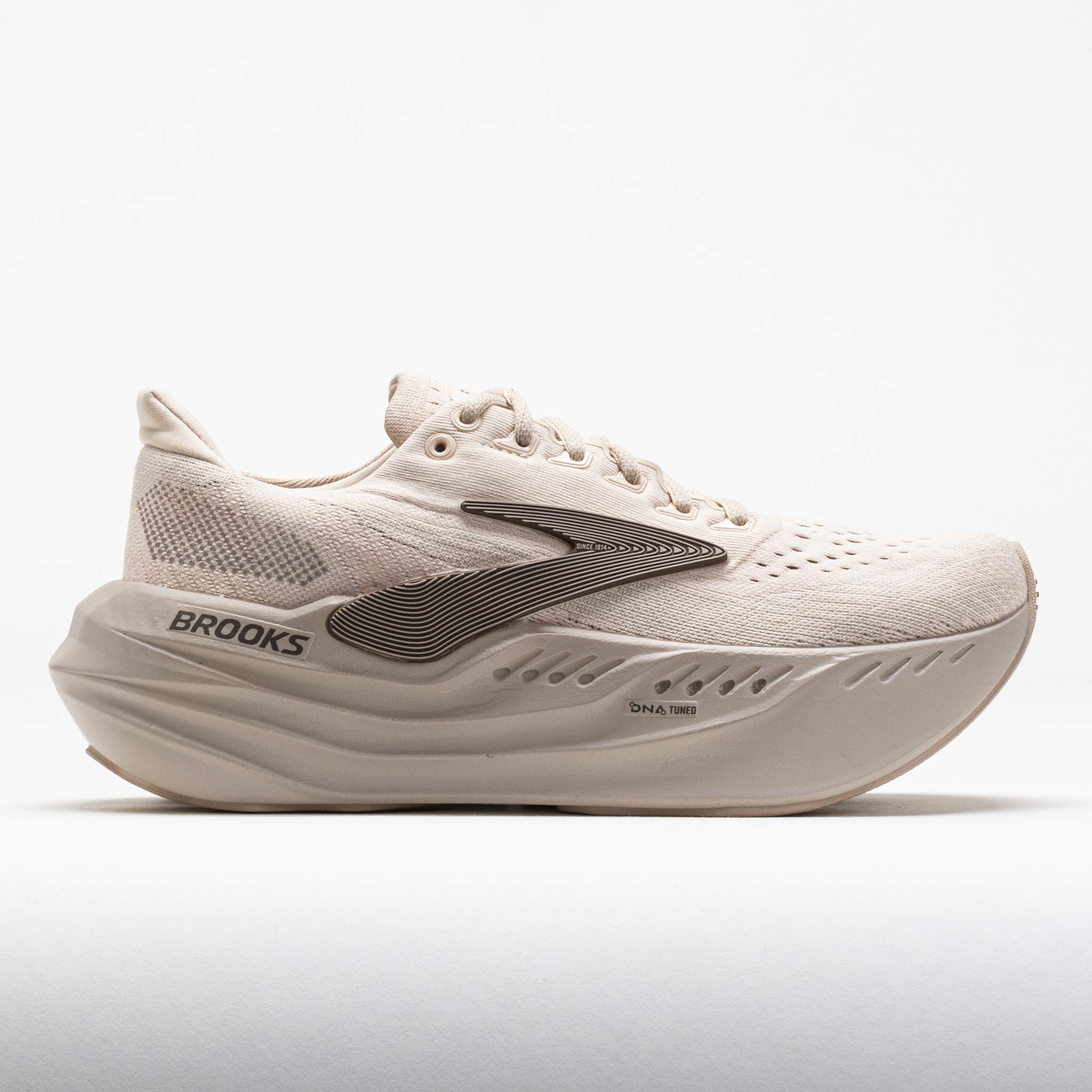 042427_3 Brooks Glycerin Max Womens Almond Peach/London Fog/White - Image 1