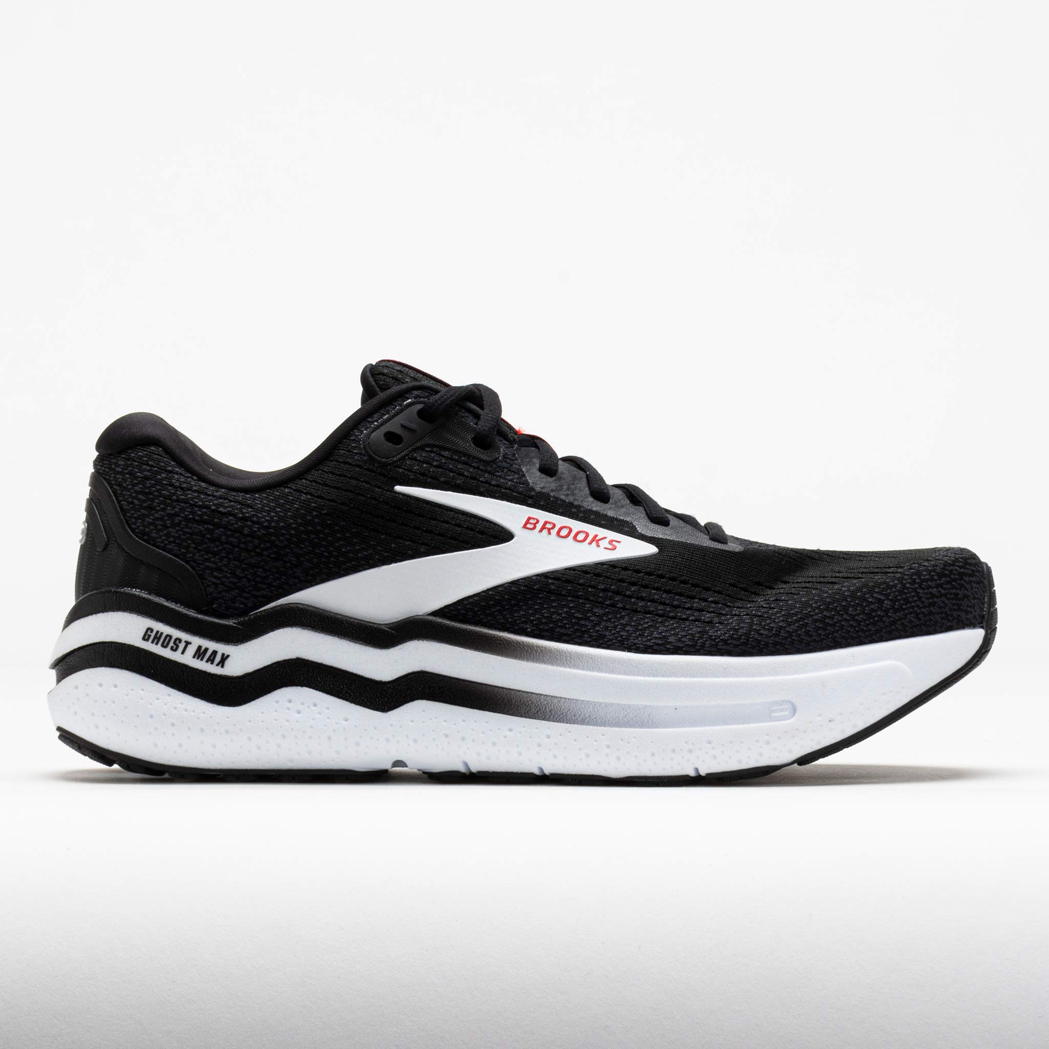 042429_3 Brooks Ghost Max 2 Mens Black/White/Fiery Red - Image 1