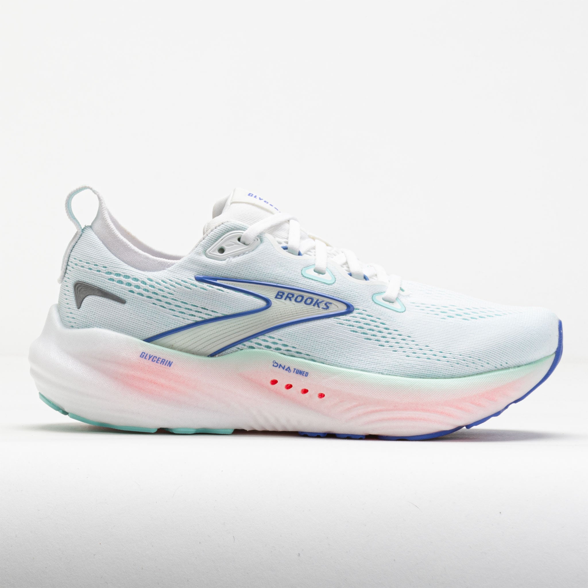 042445_3 Brooks Glycerin 22 Womens White/Limpet Shell/Amparo Blue - Image 1