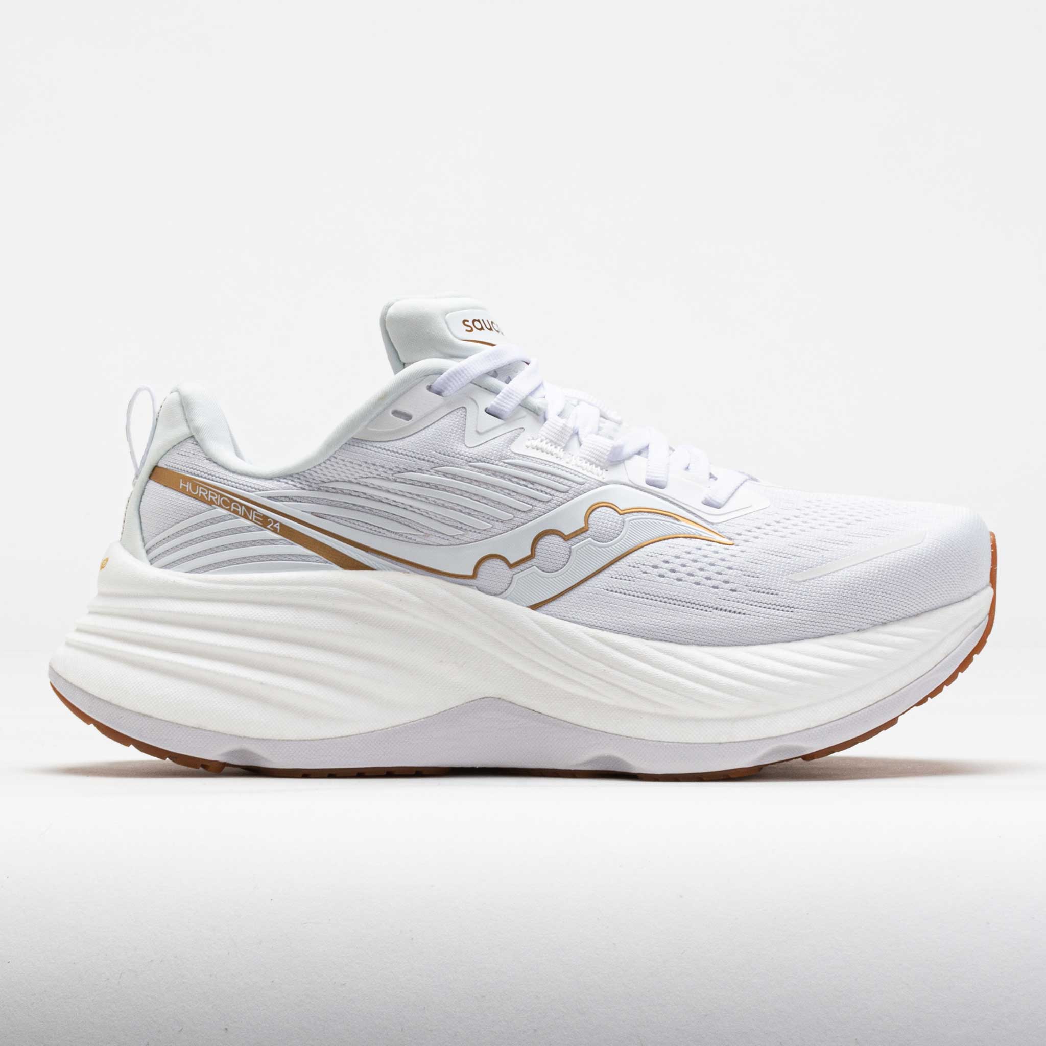 042641_3 Saucony Hurricane 24 Womens White/Gold - Image 1