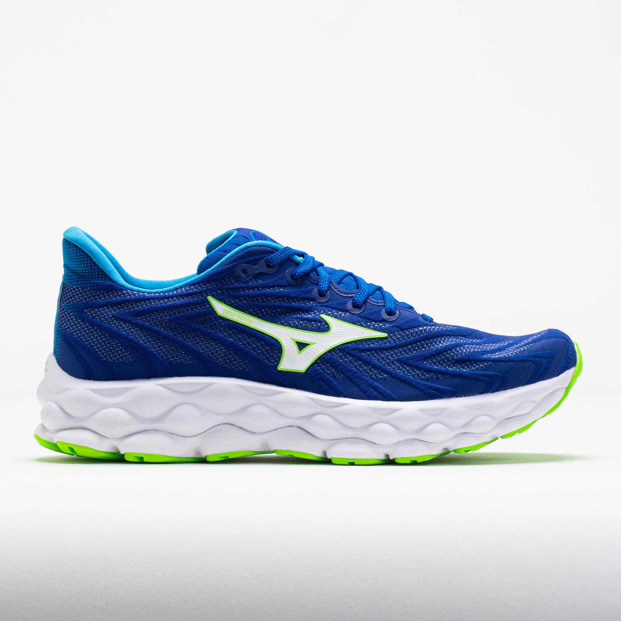 042766_3 Mizuno Wave Sky 8 Mens Reflex Blue C/White - Image 1