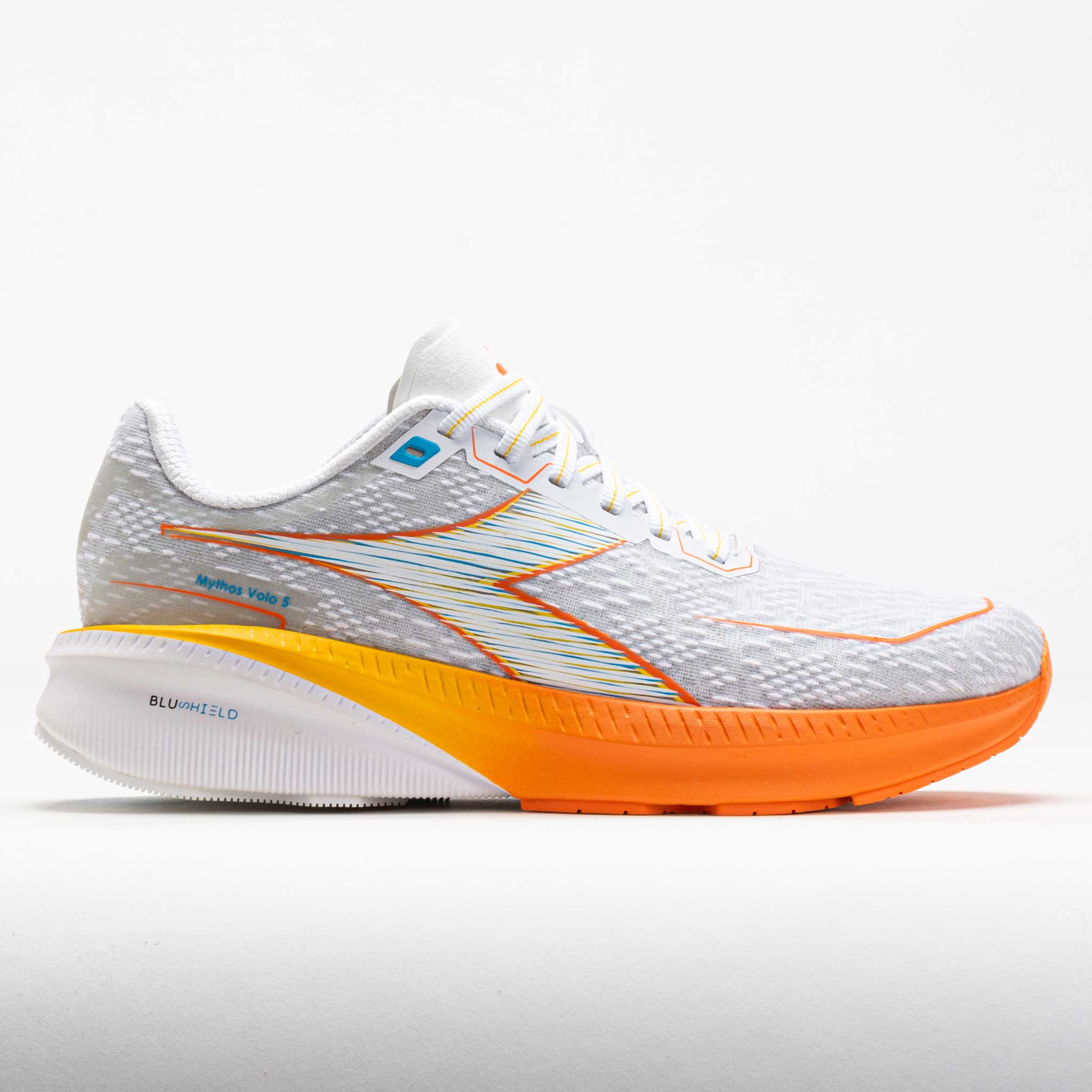 042798_3 Diadora Mythos Blushield Volo 5 Mens White/Nectarine/Lemon Chrome - Image 1