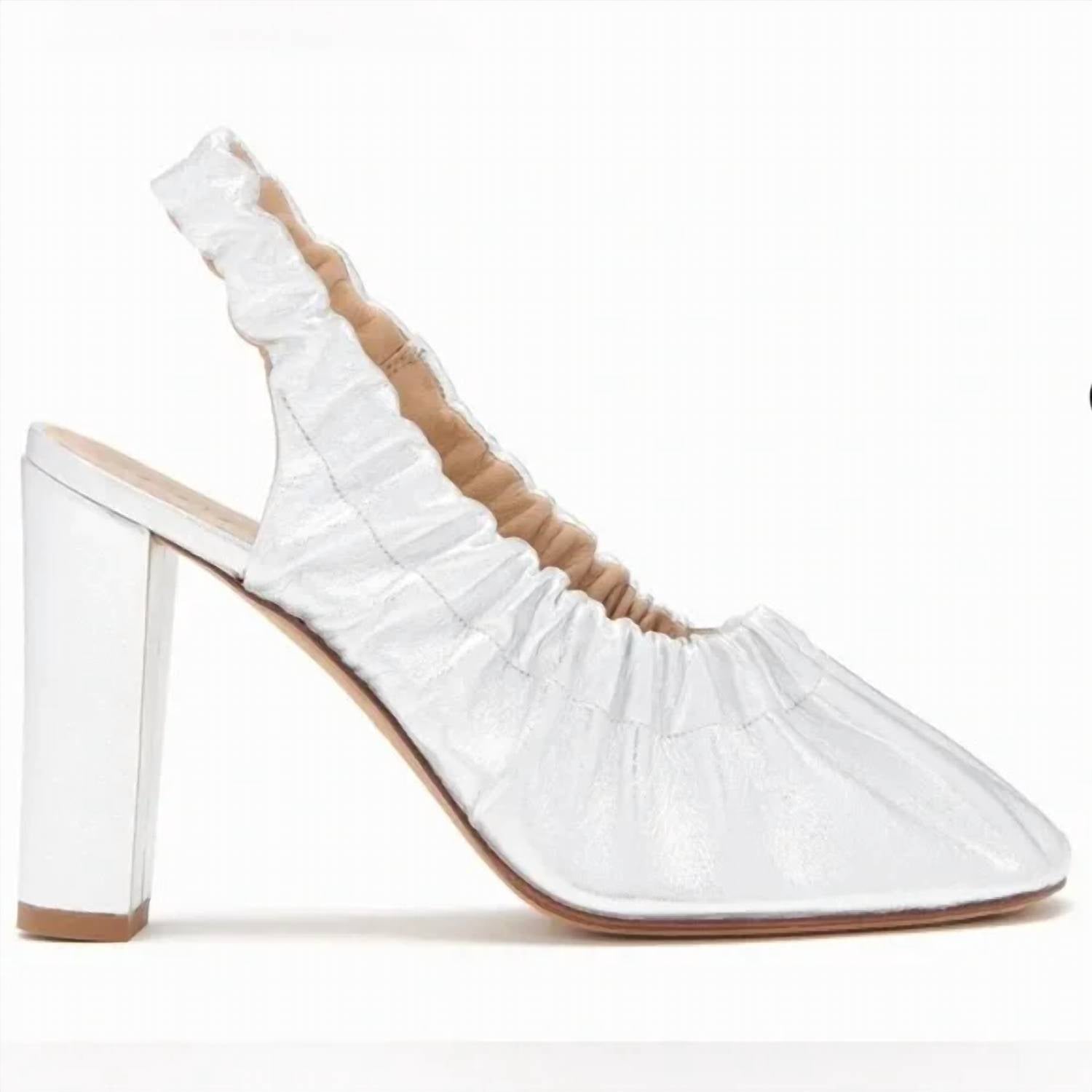 05feefcb-cada-4502-993f-c53cf0330cd6-upscale_15k-1500x1500-70 Ulla Johnson - Lucia Leather Ruched High Heeled Shoes - Image 1