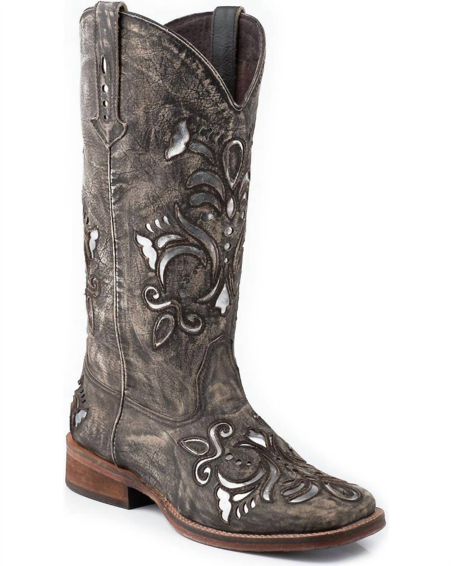 08e2054a-517a-4eda-95e4-221e0d263b8a-upscale_15k-1500x1500-70 Roper - Women's Leather Cut Out Underlay Fashion Boot - Image 1
