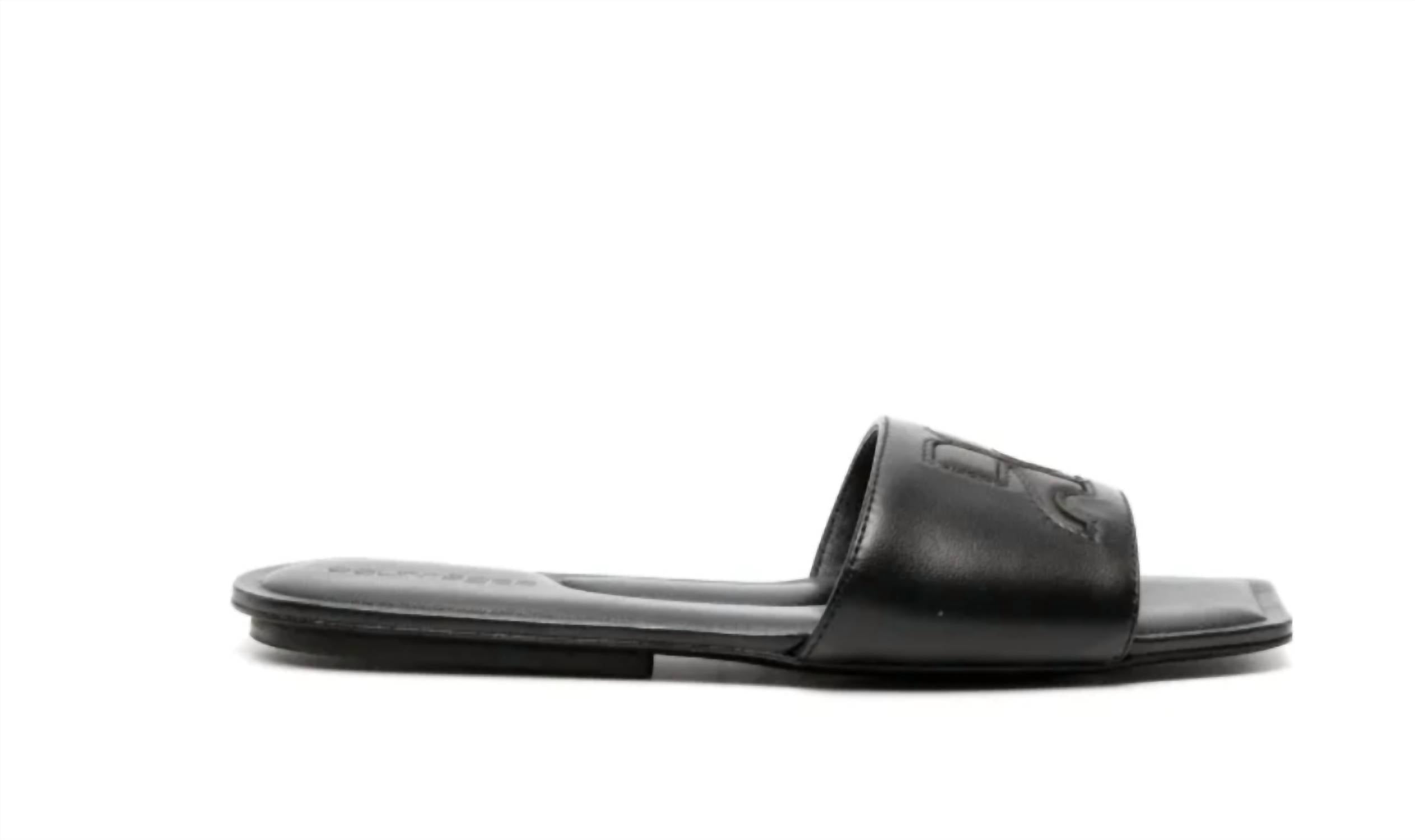 0da6adf0-cee5-4a0a-827e-01777bc6a203-upscale_15k-1500x1500-70 Courreges - Women's Logo Patch Leather Slide Sandals - Image 1