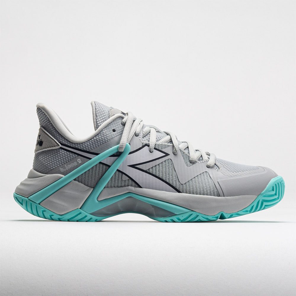 117465_3 Diadora B.Icon 2 AG Womens Silver DD/Black/Aruba Blue - Image 1