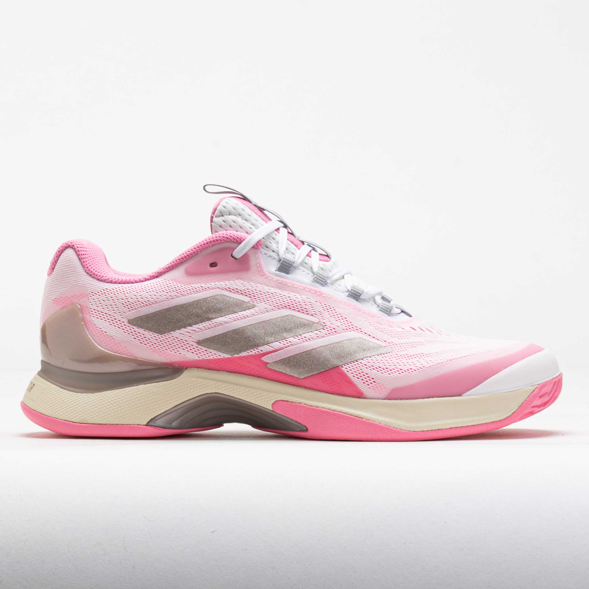 118192_3 adidas AvaCourt 2 Womens White/Champagne Metallic/Lucid Pink - Image 1