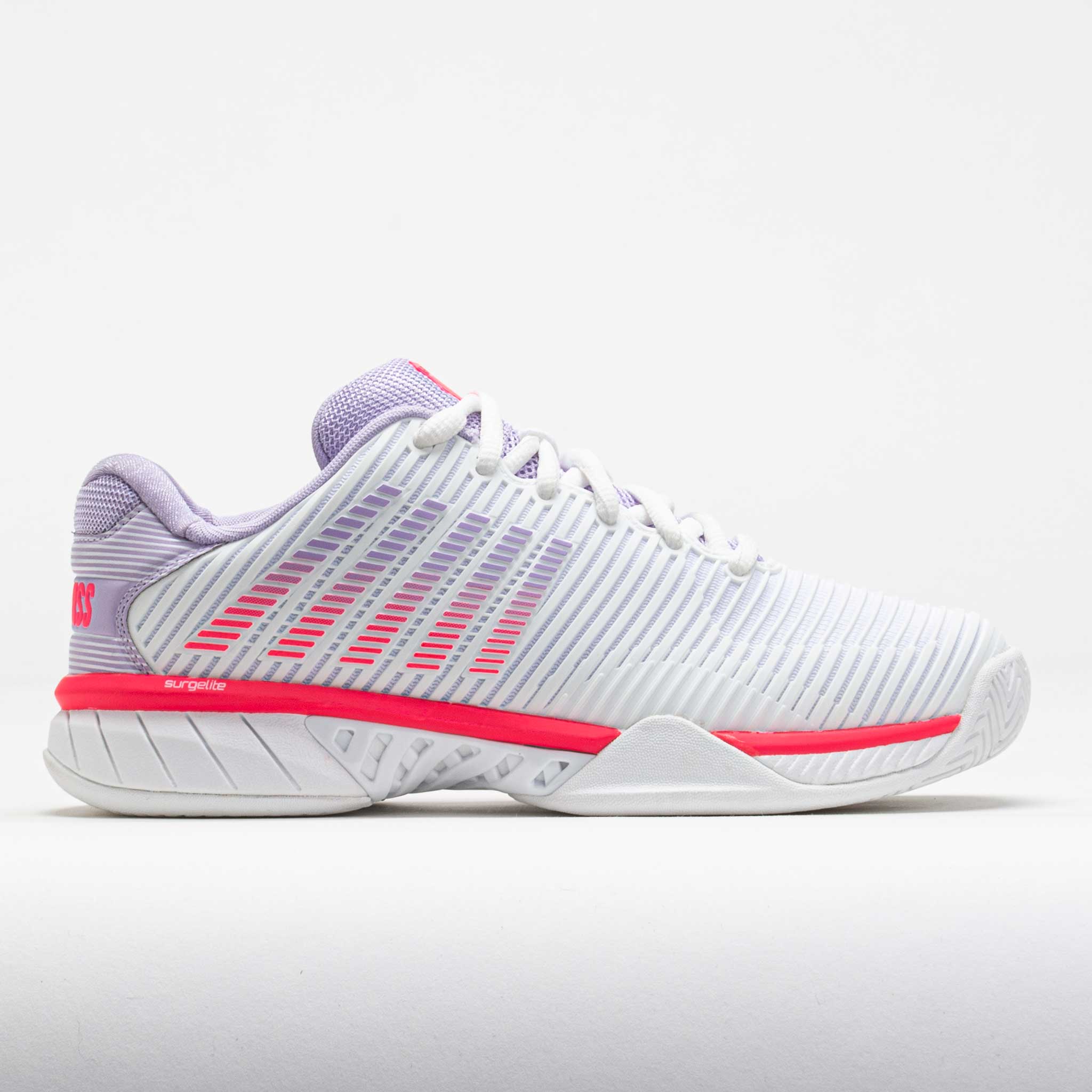 118292_3 K-Swiss Hypercourt Express 2 Womens White/Orchid Petal/Neon Blaze - Image 1