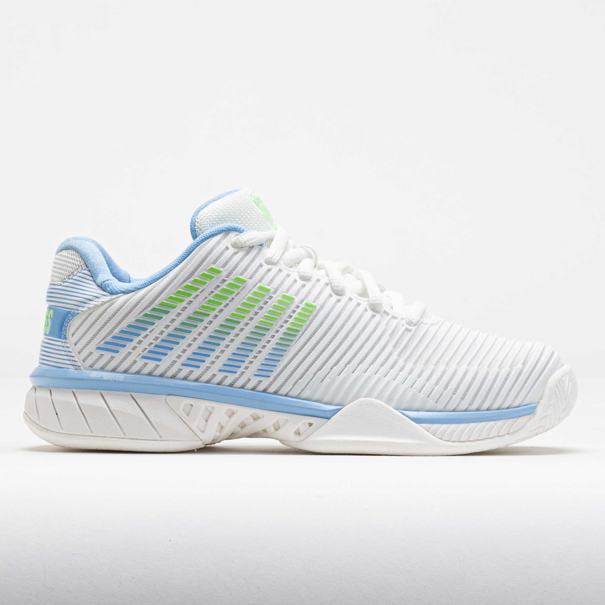 118293_3 K-Swiss Hypercourt Express 2 Womens White/Dutch Canal/Paradise Green - Image 1