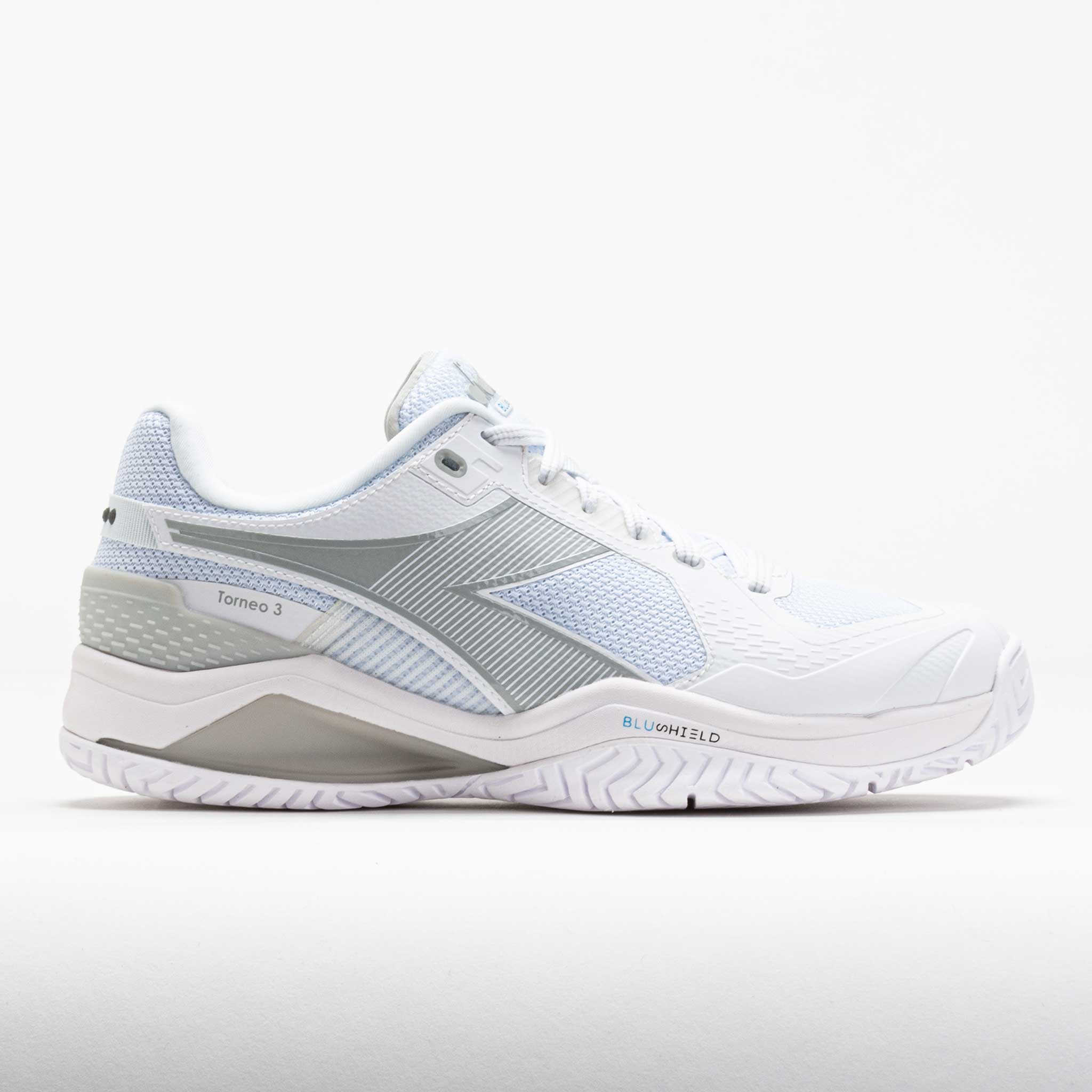 118324_3 Diadora Blushield Torneo 3 AG Womens White/Silver - Image 1