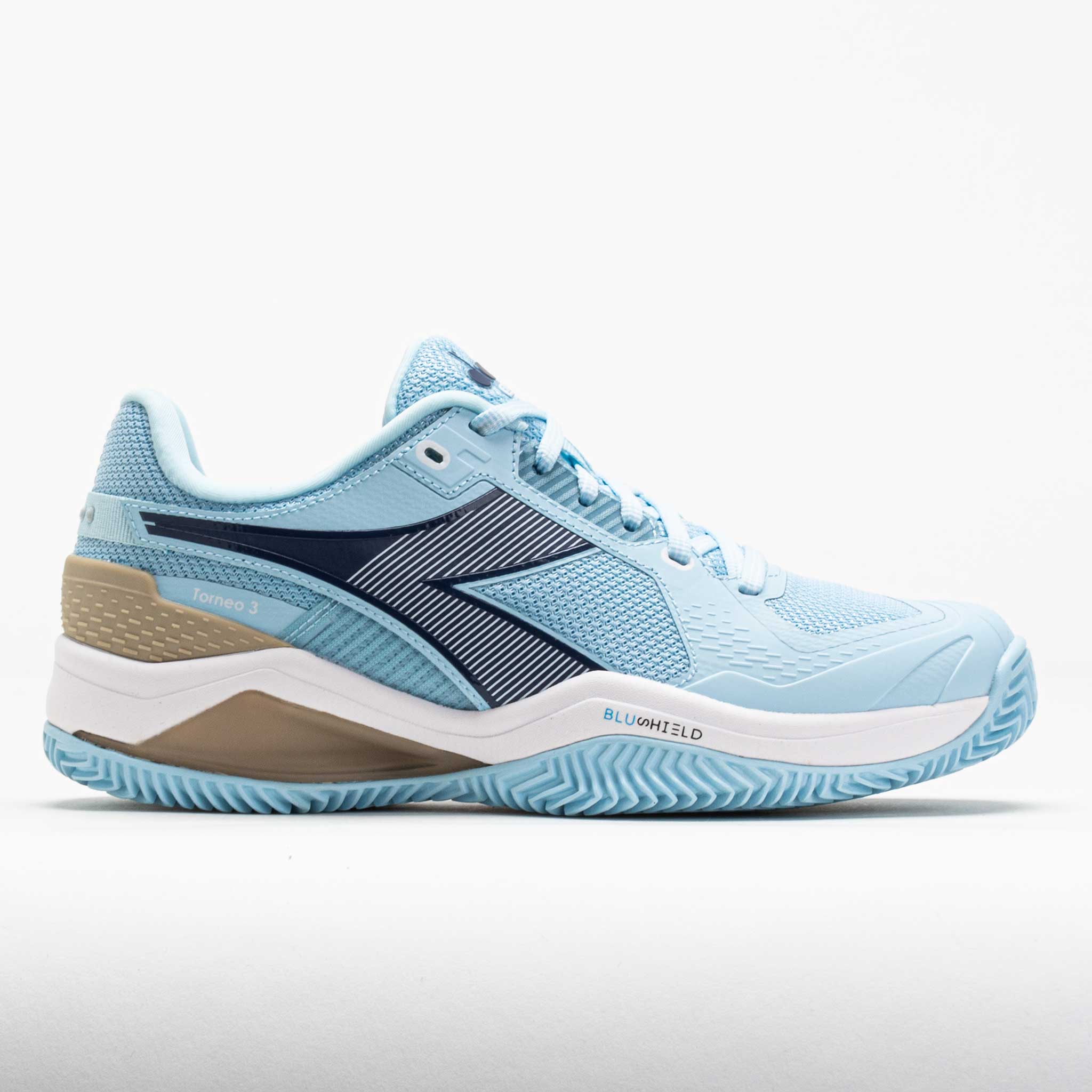 118325_3 Diadora Blushield Torneo 3 Clay Womens Corydalis Blue/Black Iris - Image 1
