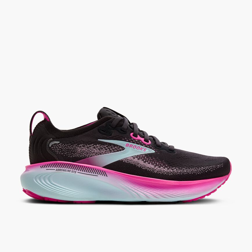 120443-064-l-adrenaline-gts-25-womens-dynamic-cushion-road-running-shoe Women's Adrenaline GTS 25 (064 - Black/Cyber Pink/Iced Aqua) - Image 1