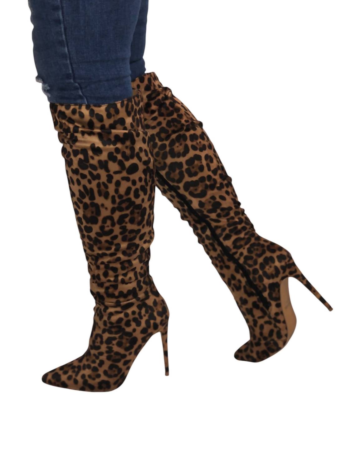 28cff615-570f-4a5b-a955-f8bcc01ed219-upscale_15k-1500x1500-70 X2B - Women's Leopard Knee High Boots - Image 1