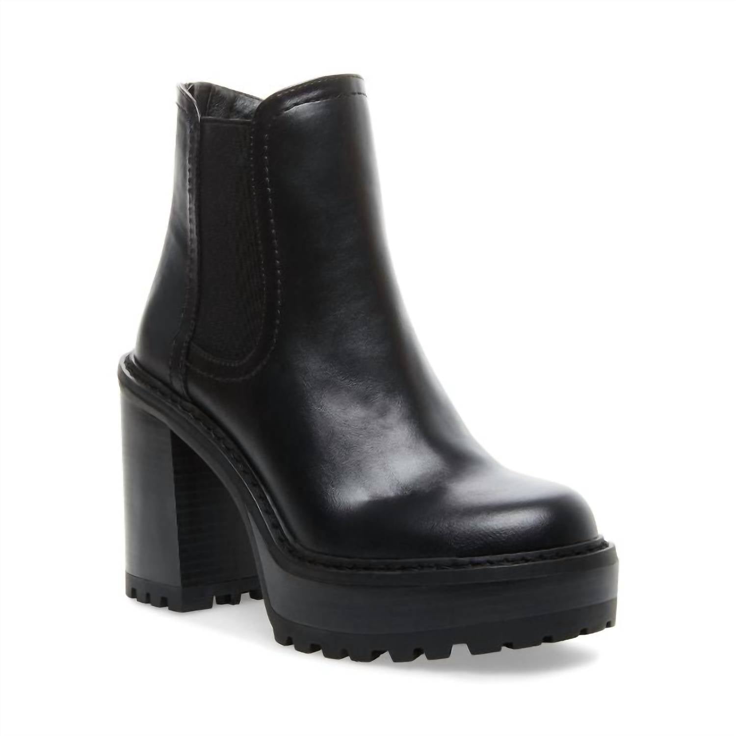 2a69f967-2fbc-4a6c-ba9c-96616383b239-upscale_15k-1500x1500-70 Steve Madden - Women's Lug Sole Stacked Heel Bootie - Image 1