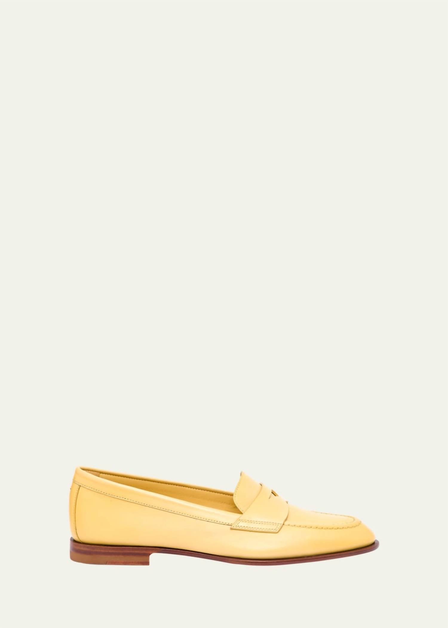 2bc198b0-8e1e-4688-ba11-8e8fabe9a896-upscale_15k-1500x1500-1 Santoni - Women's Calfskin Leather Penny Loafers - Image 1