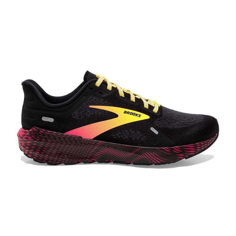 35036-BLACKPINKYELLOW-l Men's Brooks Launch GTS 9 - Image 1