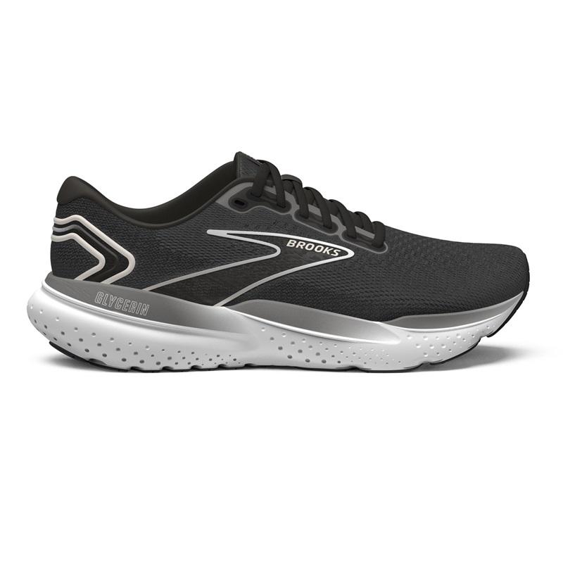 38573-BLACKGREYWHITE-l Men's Brooks Glycerin 21 (Wide) - Image 1