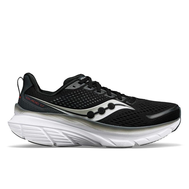 38700-BLACKSHADOW-l Men's Saucony Guide 17 (Wide) - Image 1