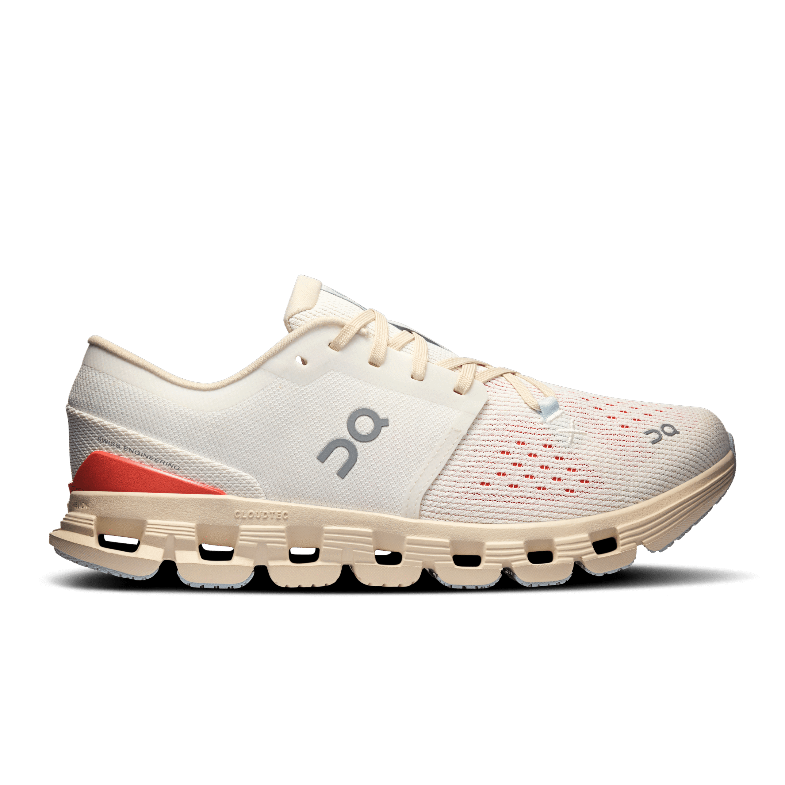 3WE30073297-cloud_x_4-ss25-ivory_salmon-w-d Women's Cloud X 4 (Ivory/Salmon) - Image 1