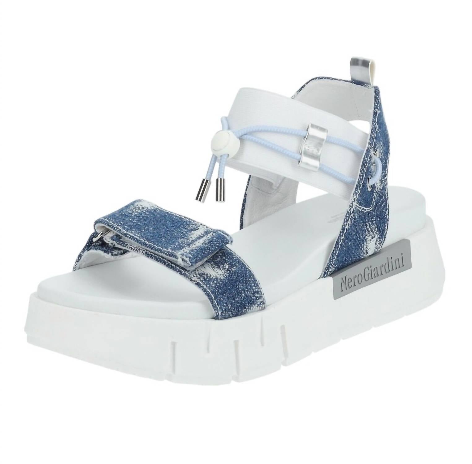 3d5c4382-51a4-4a65-9853-e8d37b26d166-upscale_15k-1500x1500-70 Nerogiardini - Women's T Strap Jean Sandal - Image 1