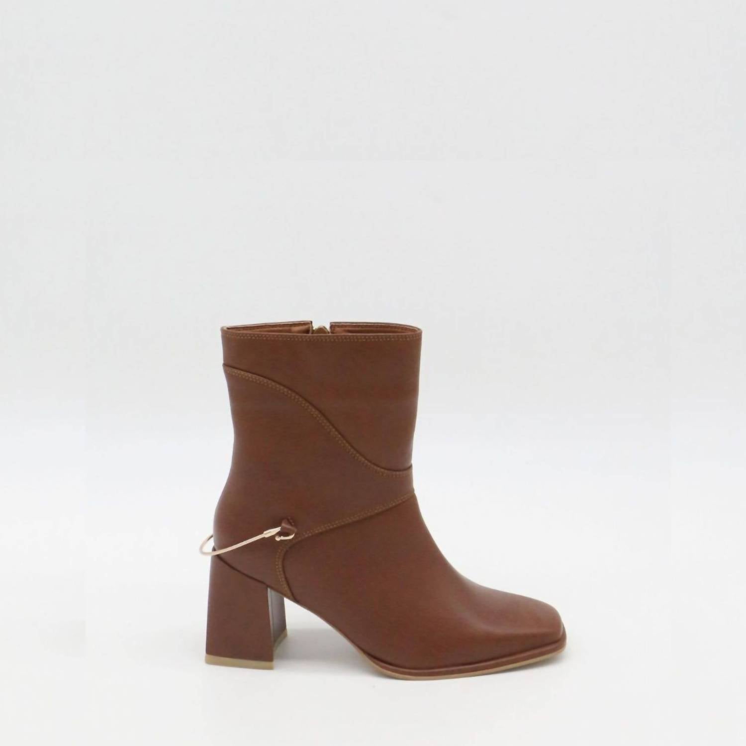 402e5f48-c6c6-4563-ab10-08783b9c74c2-upscale_15k-1500x1500-70 Stivali New York - Women's Amanda Leather Heeled Ankle Booties - Image 1
