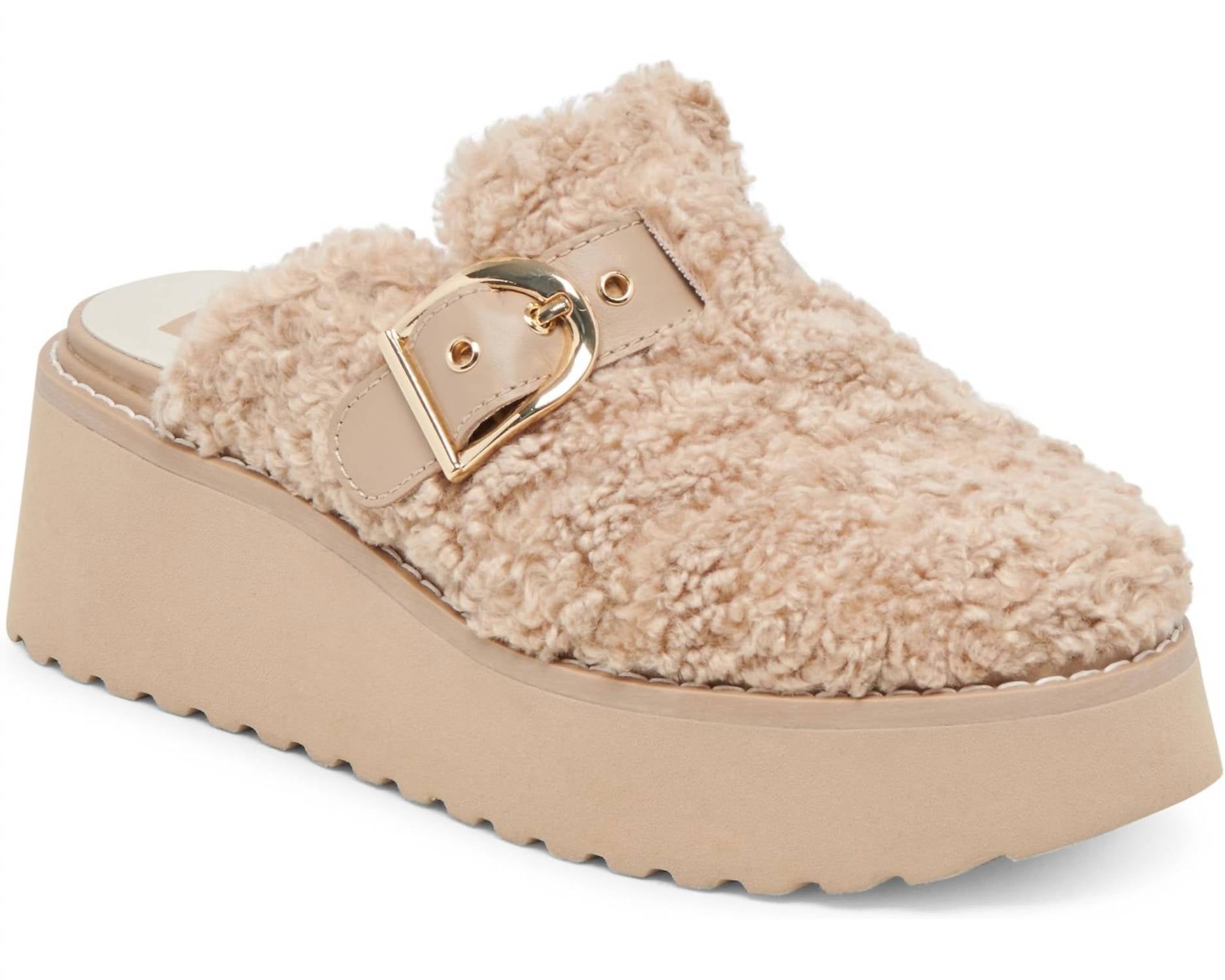 40882da8-8bb3-429c-85ed-95a996540b6d-upscale_15k-1500x1500-70 Dolce Vita - Women's Lelani Plush Platform Slip On Sandal - Image 1