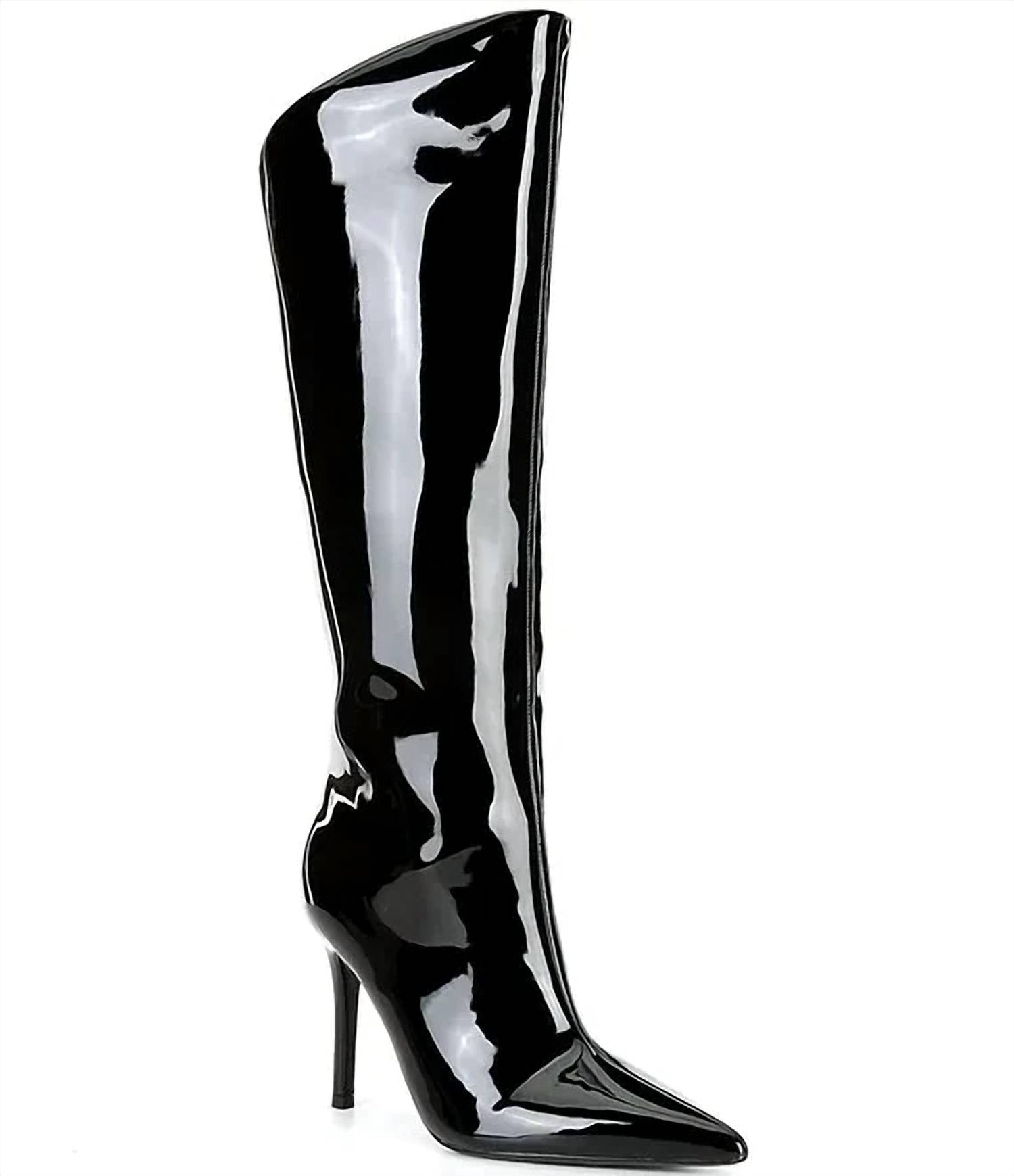 478b5a50-91d5-4d23-9391-2a9c415f198c-upscale_15k-1500x1500-70 Steve Madden - Women's Sarina Patent Point Toe Boots - Image 1