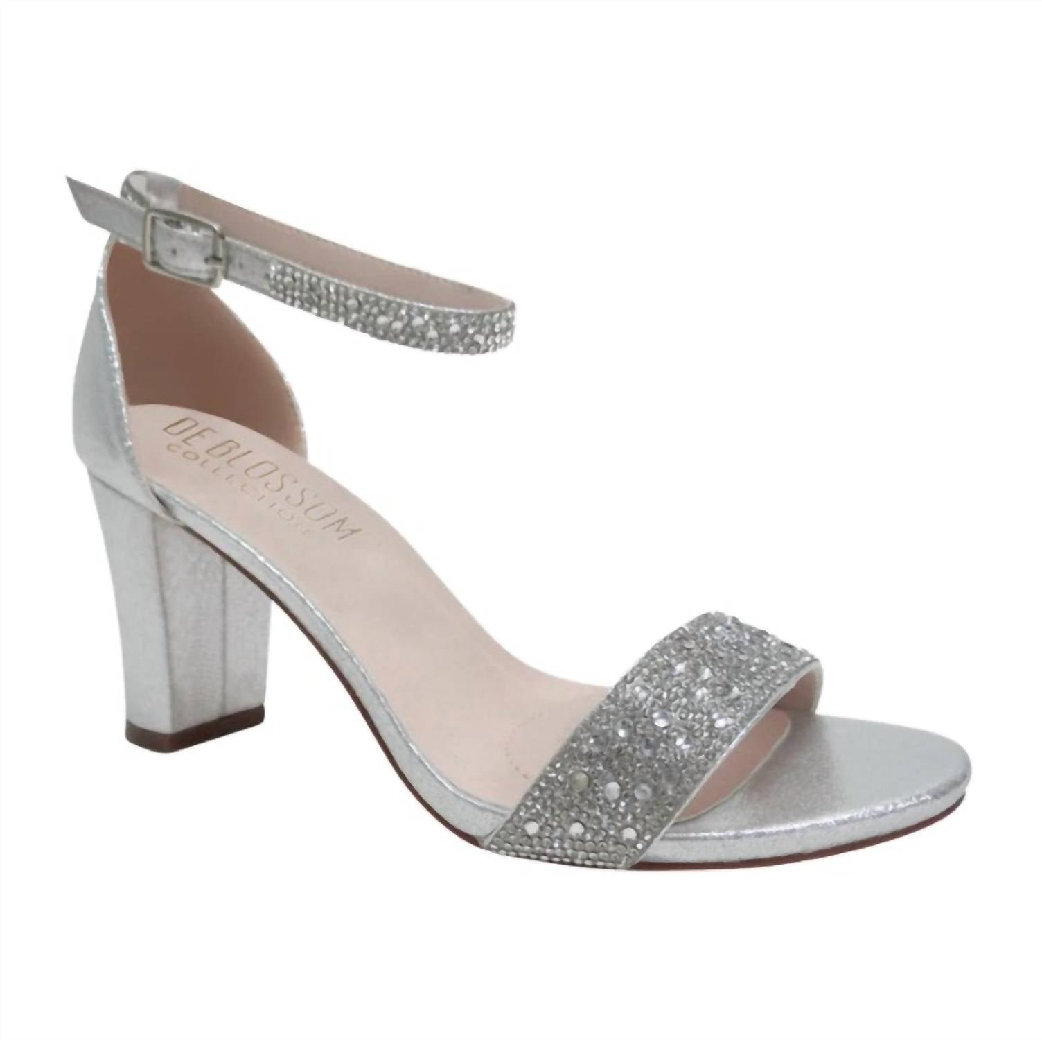 532afd5f-7c17-450c-89f8-d23961259c6d-upscale_15k-1500x1500-70 De Blossom Collection - Women's Shimmer Ankle Strap Heel - Image 1