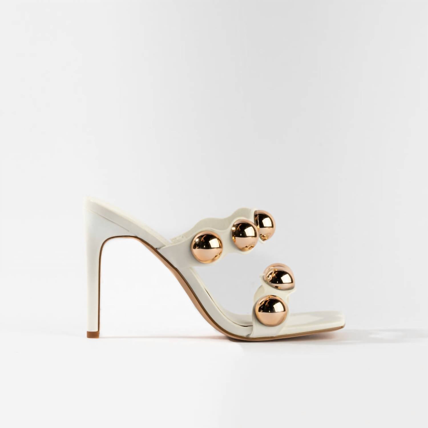 615eeea8-be74-49d1-bb60-301246a489a7-upscale_15k-1500x1500-70 Anne Michelle - Women's Dome Stud Double Strap Heeled Sandal - Image 1