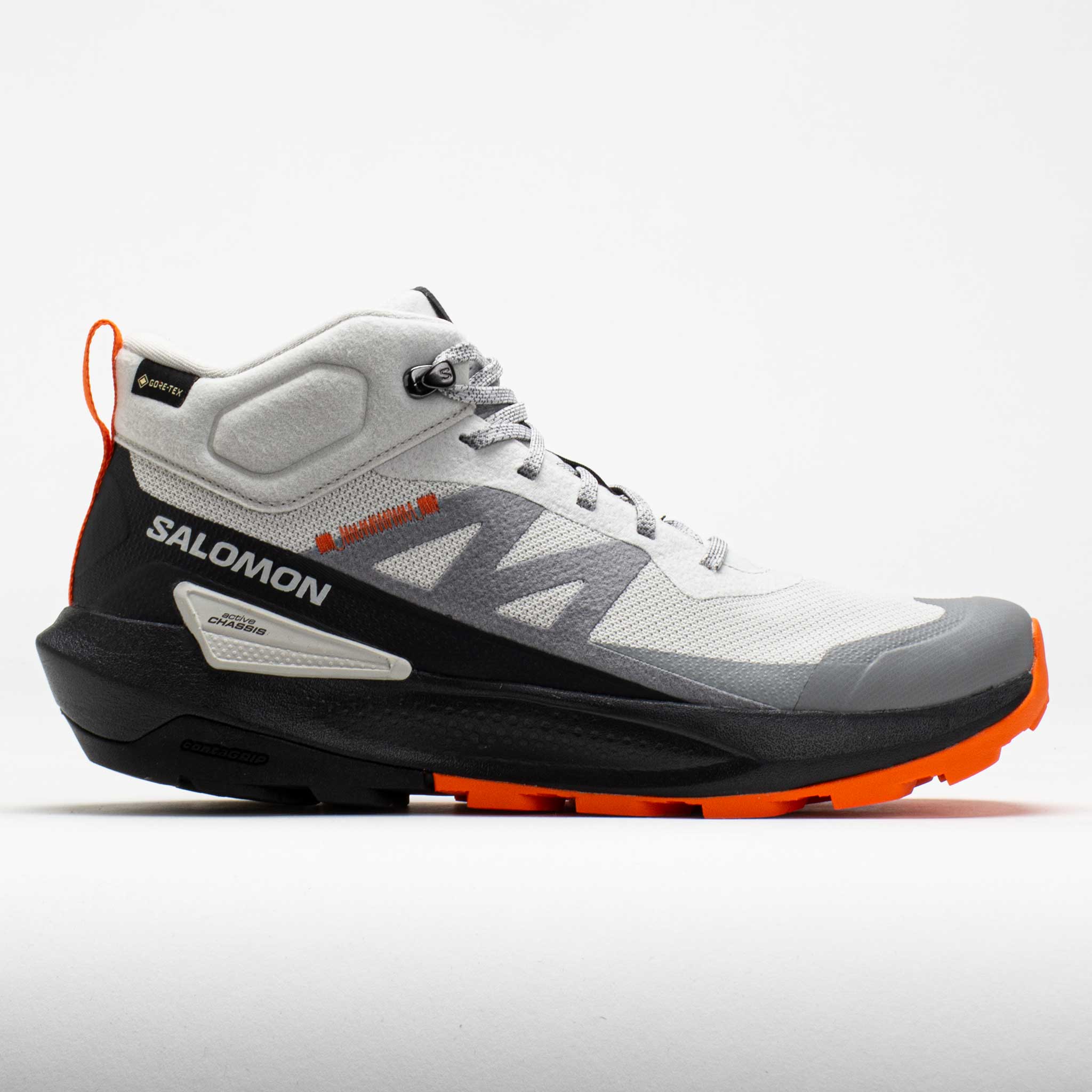 631612_3 Salomon Elixir Activ Mid GTX Mens Glacier Gray/Phantom/Dragon Fire - Image 1