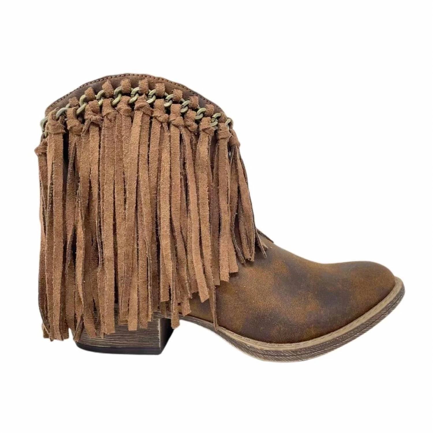 67458581-a18a-4bbc-af22-c9b6910f55af-upscale_15k-1500x1500-70 Gypsy Jazz - Women's Juno Boot With Fringe - Image 1