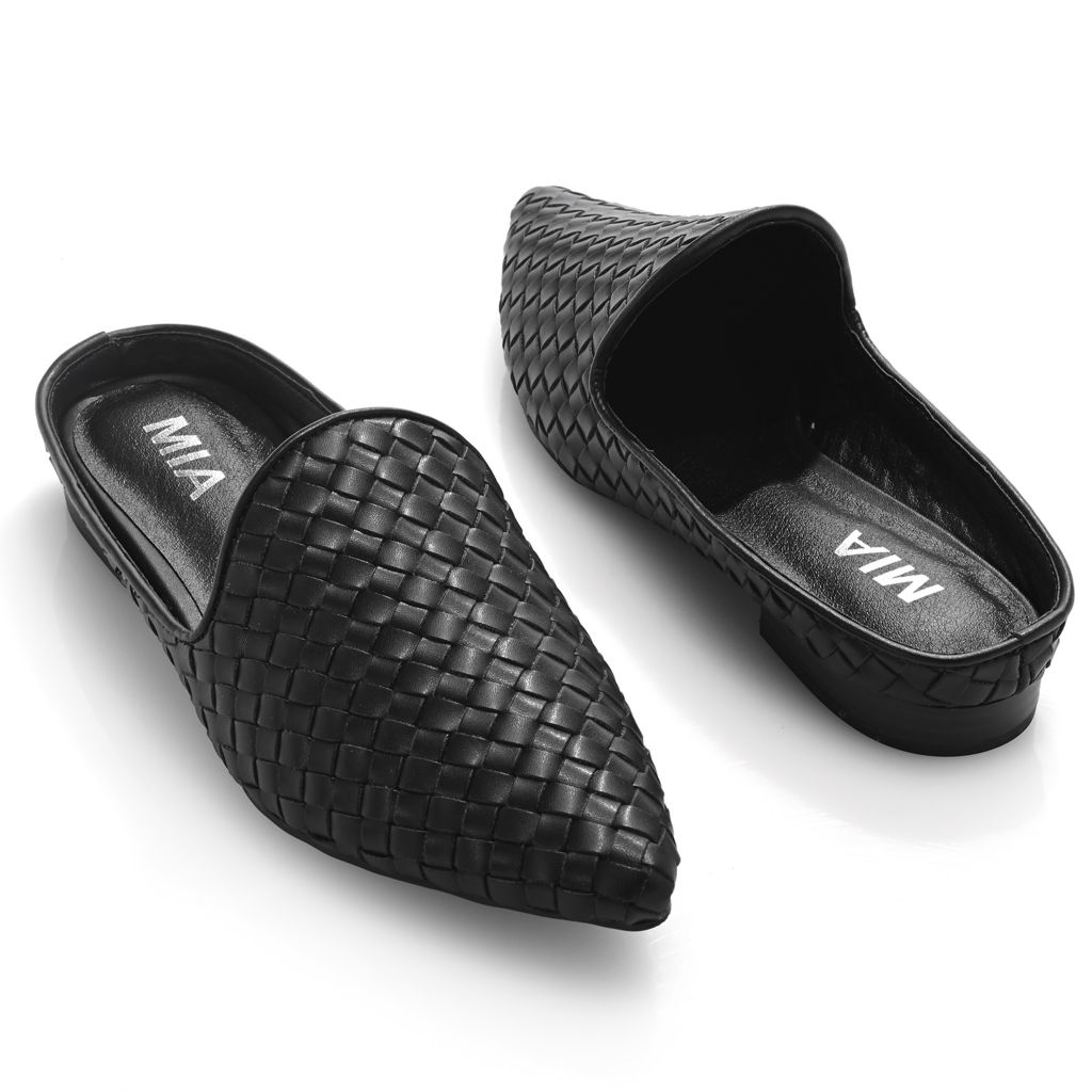 S473509-00003-00017 MIA Johona Pointed Toe Woven Mules - Image 1