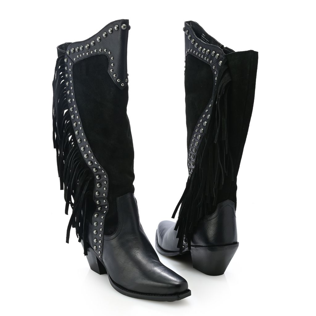 S475129-00003-00011 Very Volatile Palomino Suede & Leather Western Style Boots - Image 1