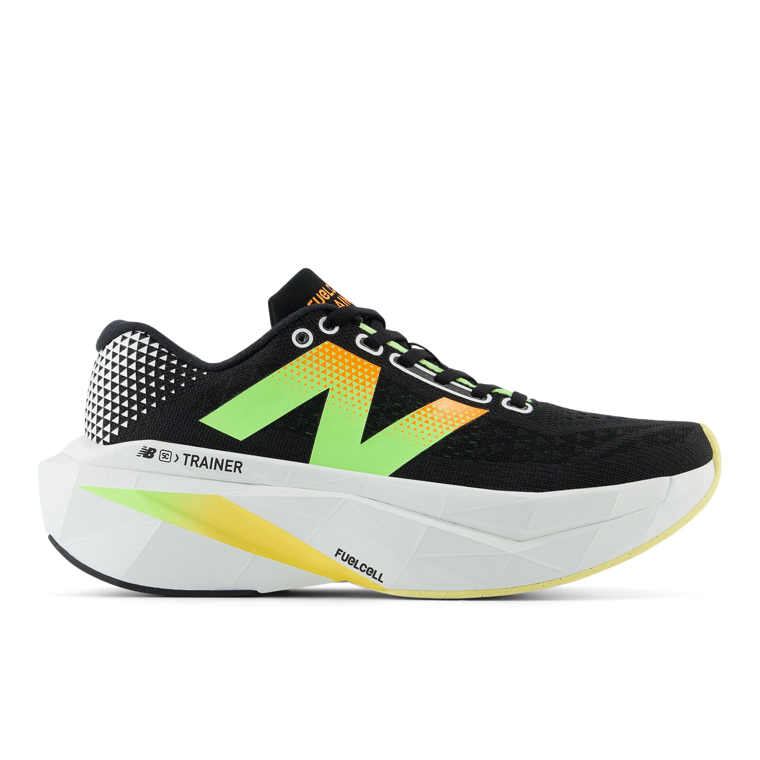 WRCXLH4_2 Women's FuelCell SuperComp Trainer v3 (LH - Black/Phantom/Bleached Lime Glo/White Peach) - Image 1