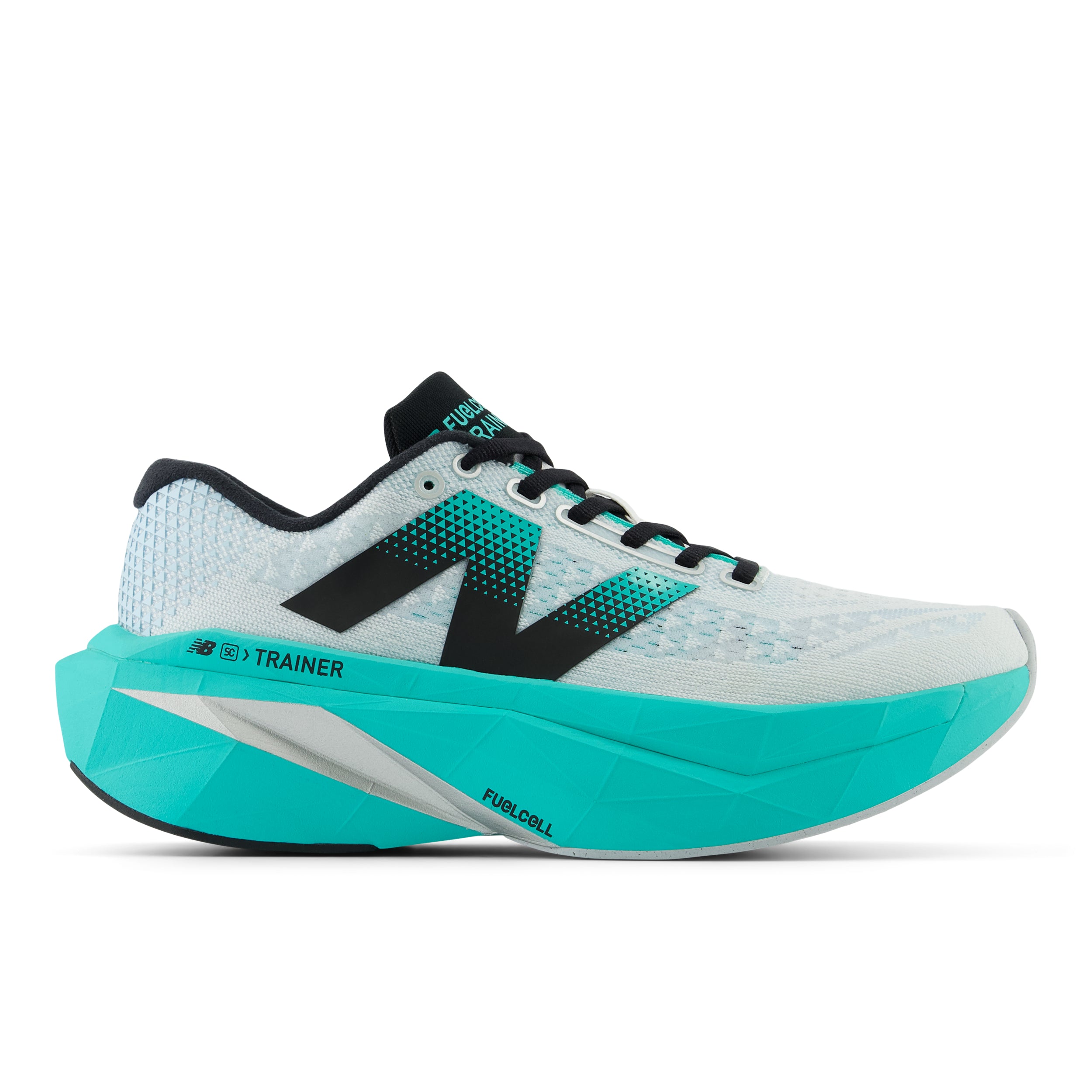 WRCXLW4_2 Women's FuelCell SuperComp Trainer v3 (LW - White/Cyber Jade/Silver Metallic/Deep Sea) - Image 1