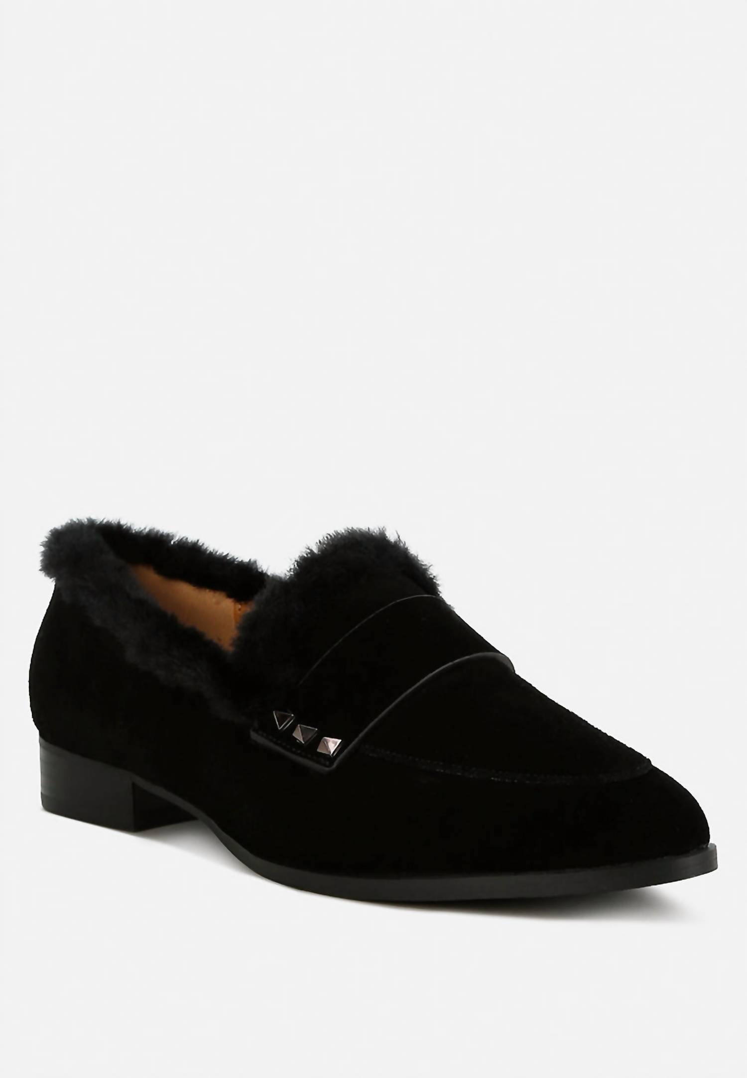 a39da557-ae62-4f4d-8e7c-0d70af7459c0-upscale_15k-1500x1500-70 Rag Company - Women's Allie Fur Trim Suede Loafers - Image 1