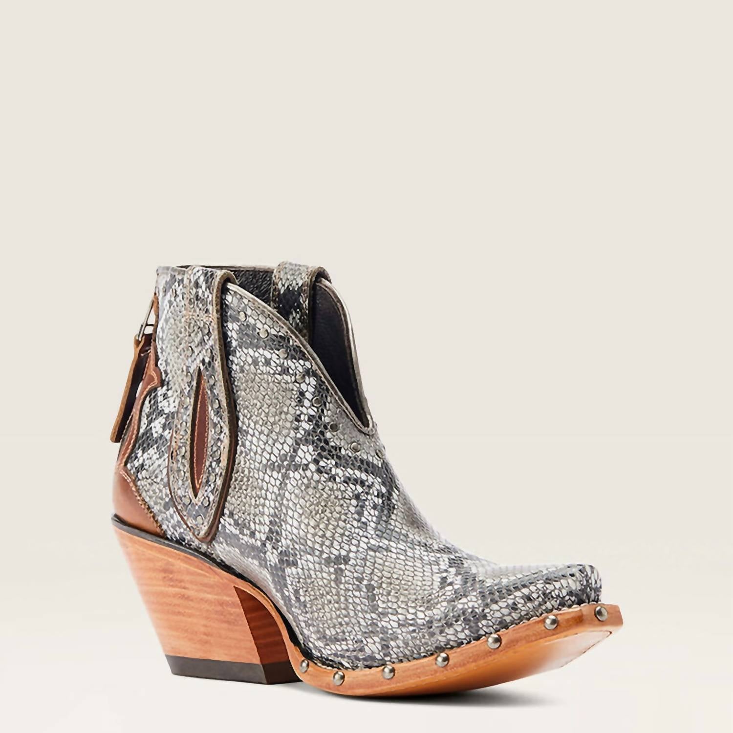 a689f41e-59ae-4918-8fd1-d878c7cdade8-upscale_15k-1500x1500-70 Ariat - Women's Greeley Western Leather Snake Bootie - Image 1