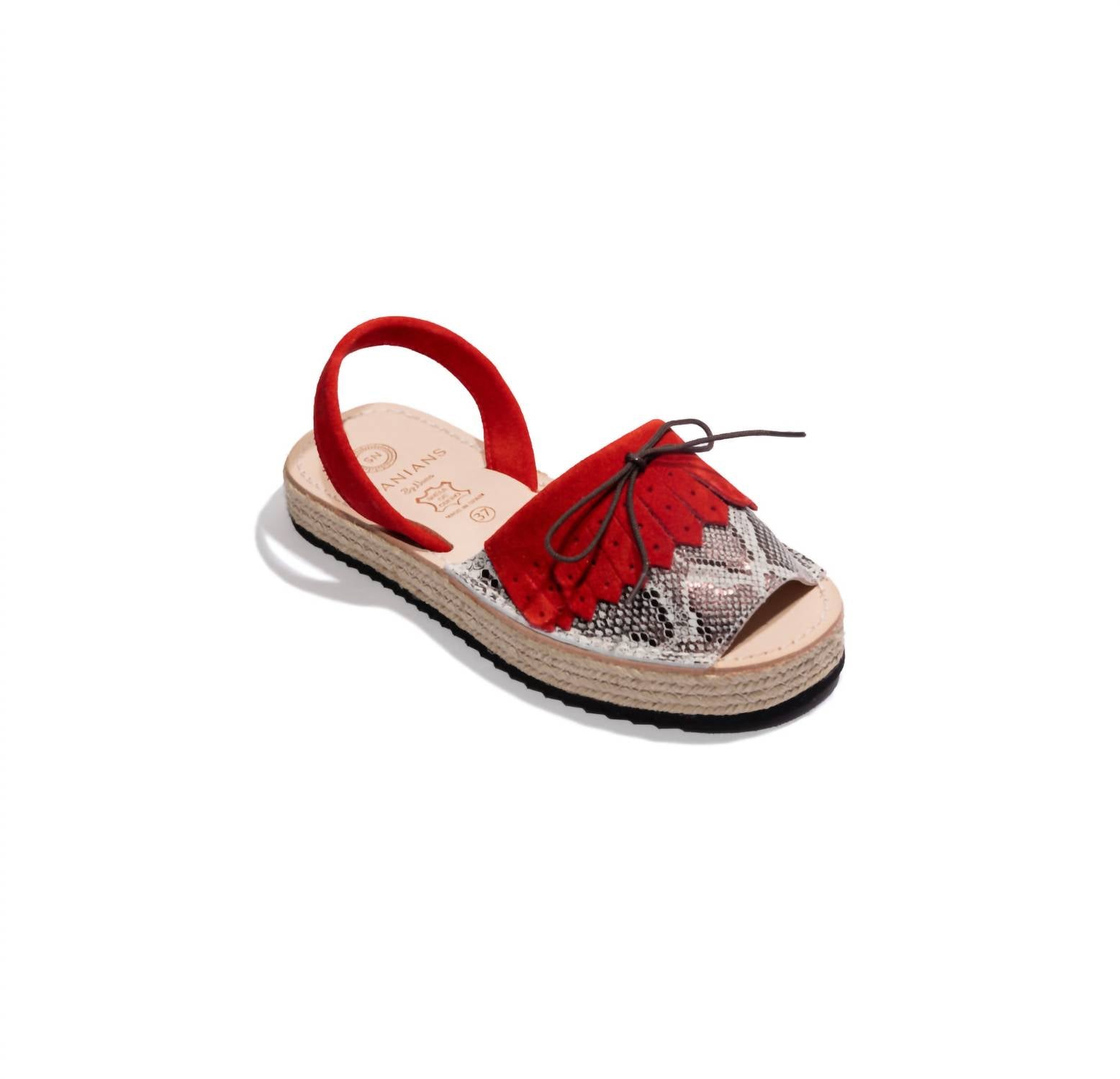 aa0e426d-7bf3-42ff-aa91-a0cd70265cb0-upscale_15k-1500x1500-70 Numa By Spanians - Women's Fringes Wedge Sandal Narrow - Image 1