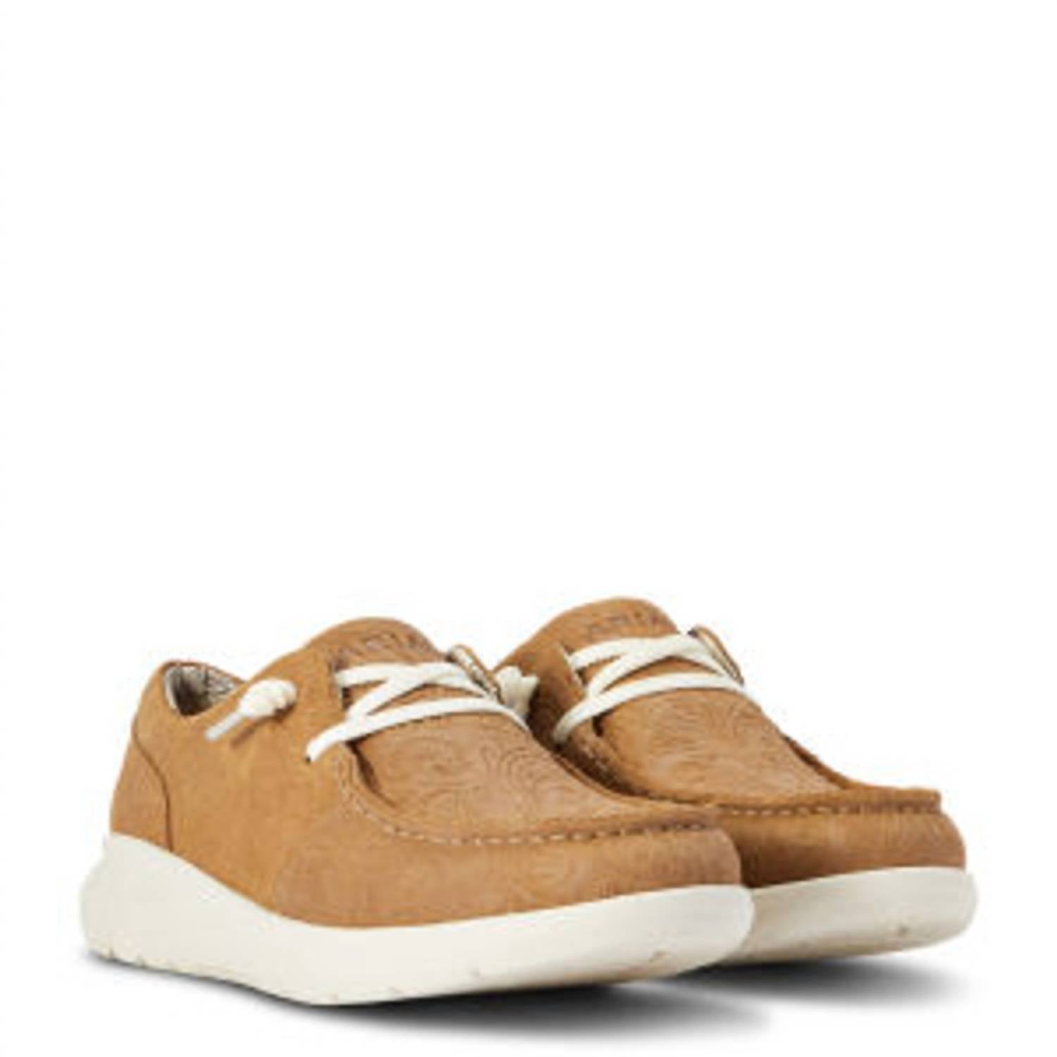 ab736d3e-da40-4e52-87cd-40762e7917a1-upscale_15k-1500x1500-70 Ariat - Women's Hilo Tan Floral Emboss Shoe - Image 1