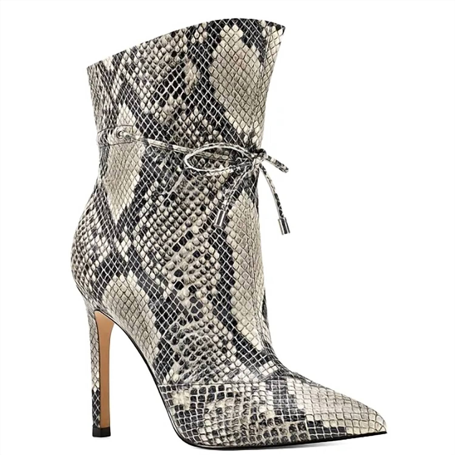 b0088774-5820-4db4-b1c3-3d3e71b28b41-upscale_15k-1500x1500-70 Nine West - Women's Tirzah Python Ankle Boots - Image 1