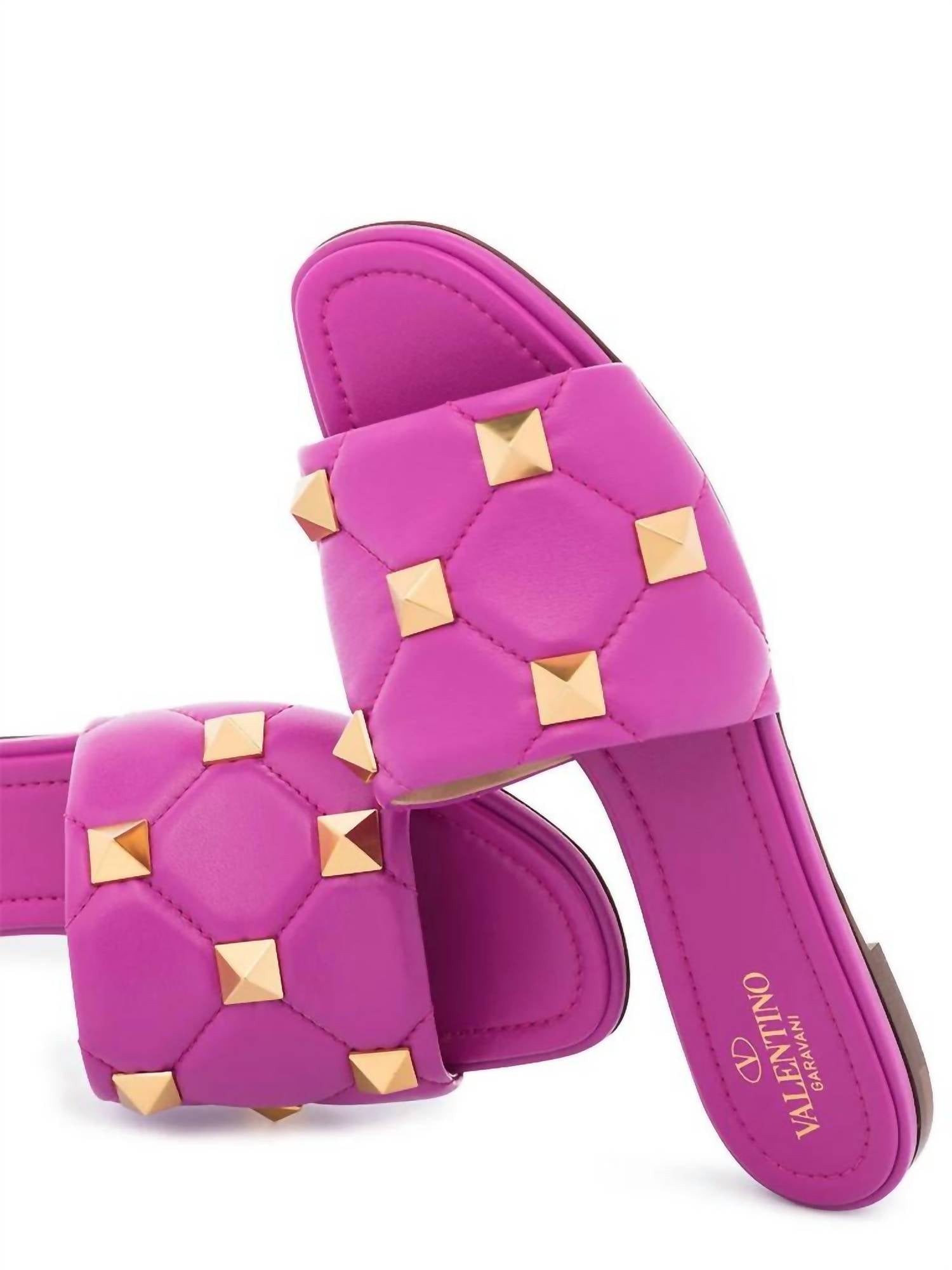 c21c5722-6f71-4c4d-bbf7-4c28a6c14495-upscale_15k-1500x1500-70 Valentino Garavani - Women's Roman Stud Flat Sandal - Image 1